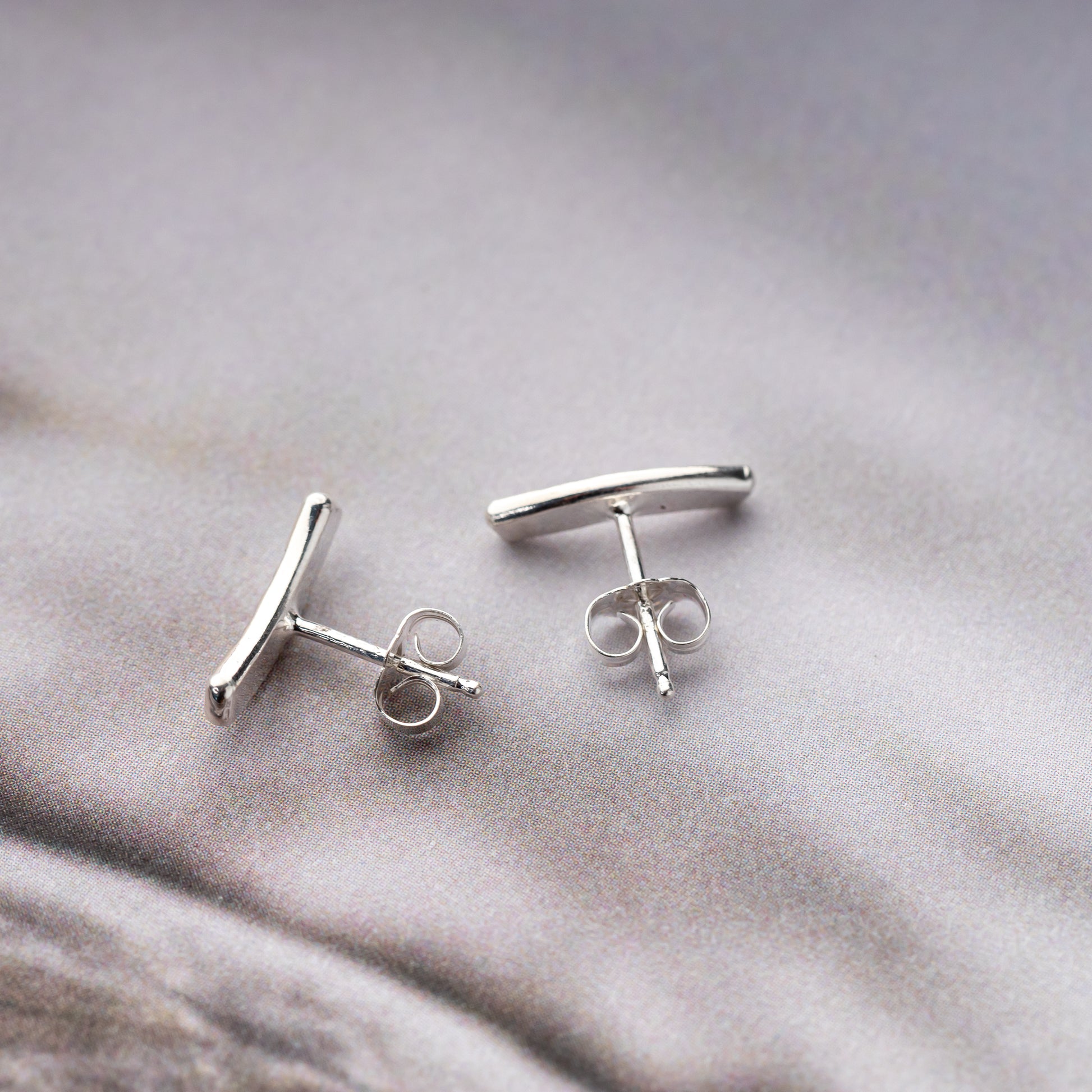 nickel free post earrings, handmade silver jewelry