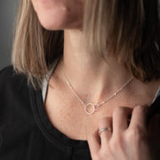 Hammered Two Circle Necklace