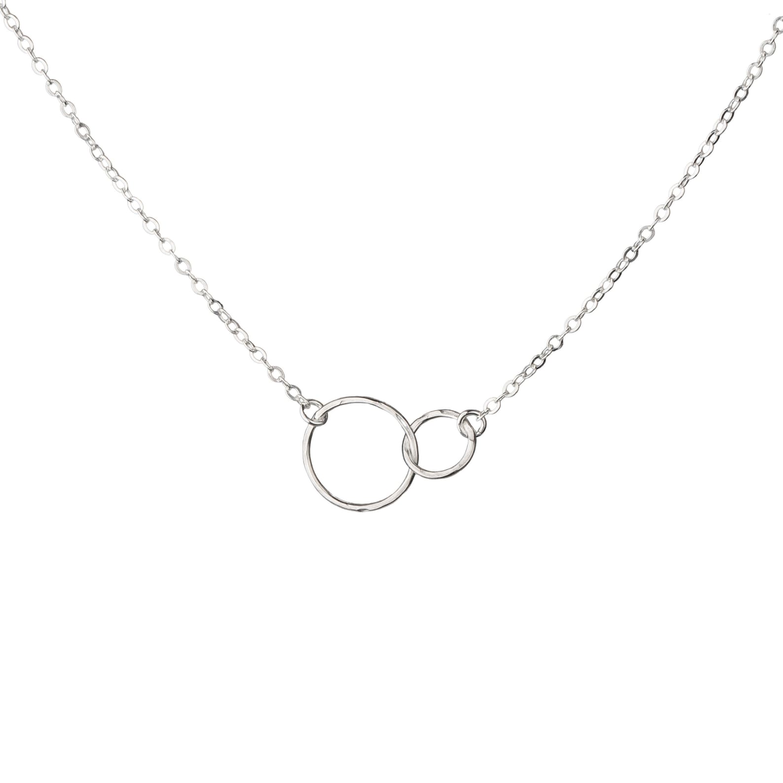 Hammered Two Circle Necklace