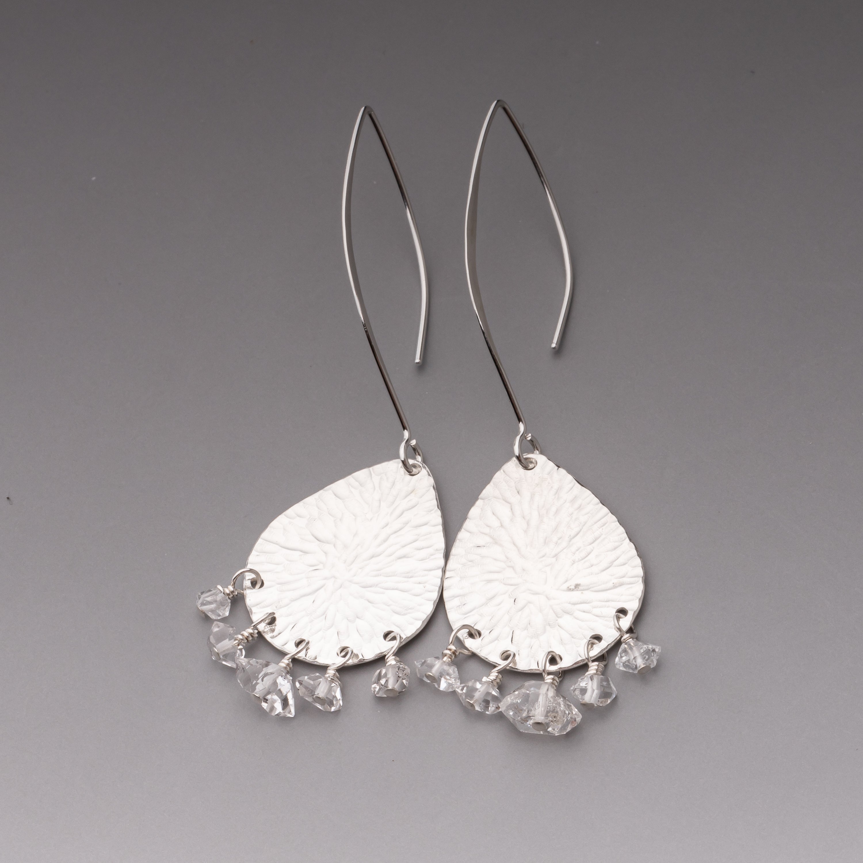 Herkimer Diamond Chandelier Earrings