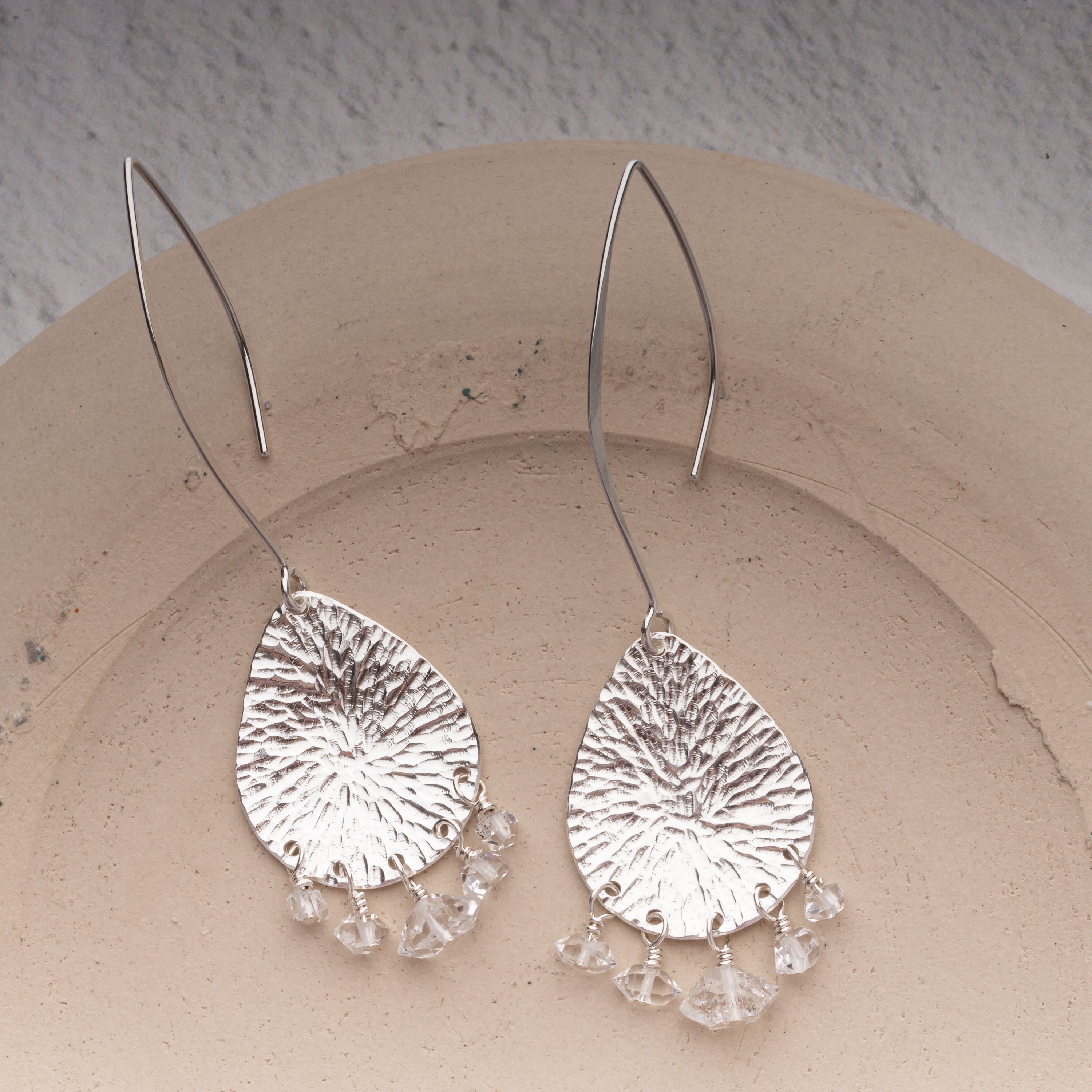 Herkimer Diamond Chandelier Earrings