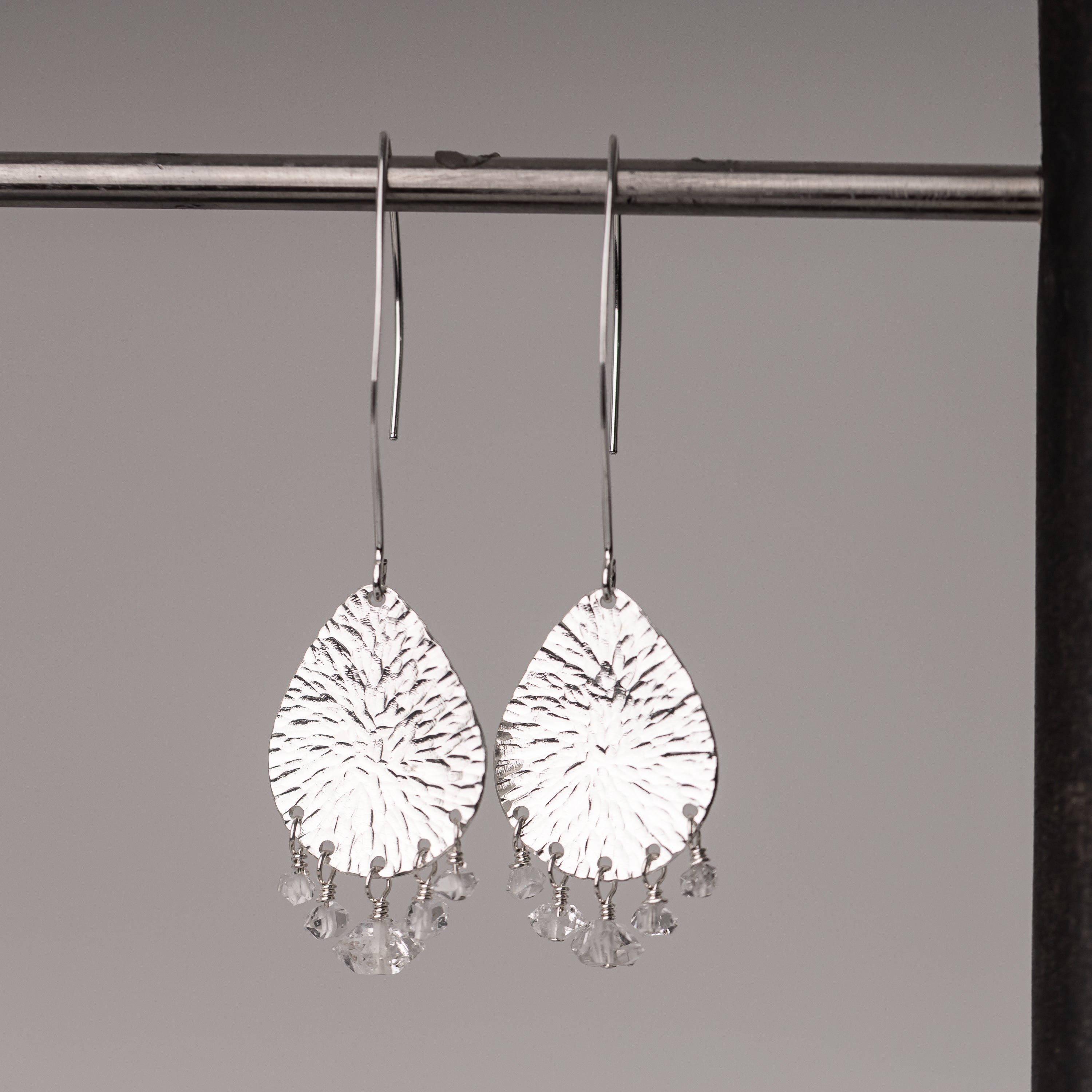 Herkimer Diamond Chandelier Earrings