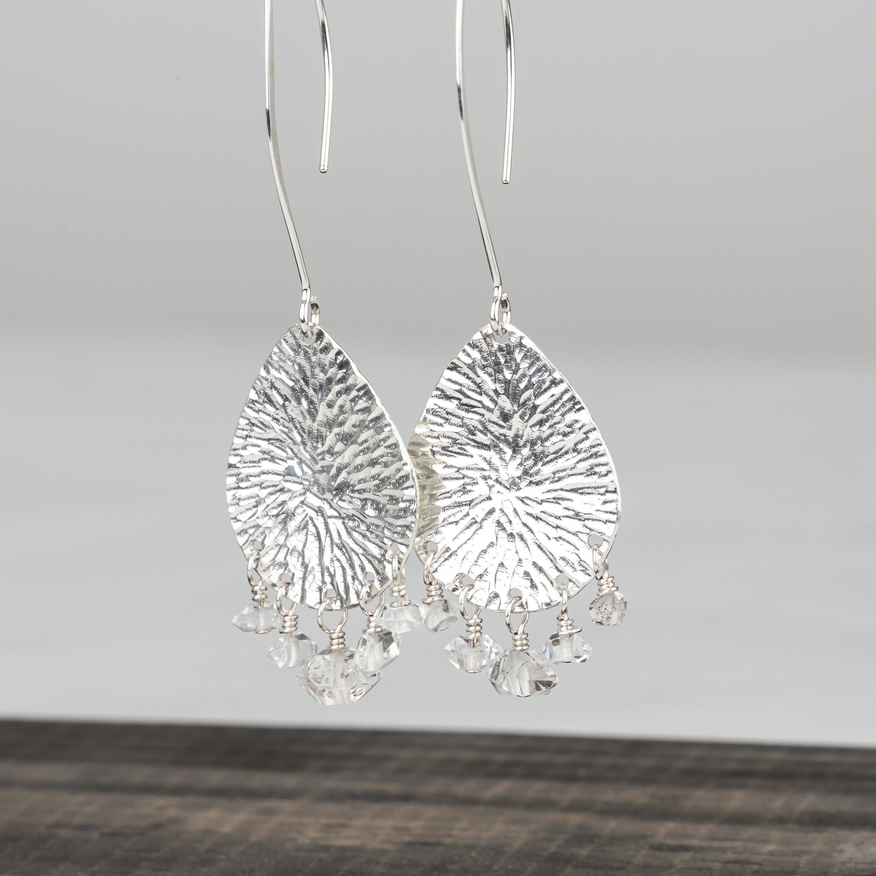 Herkimer Diamond Chandelier Earrings