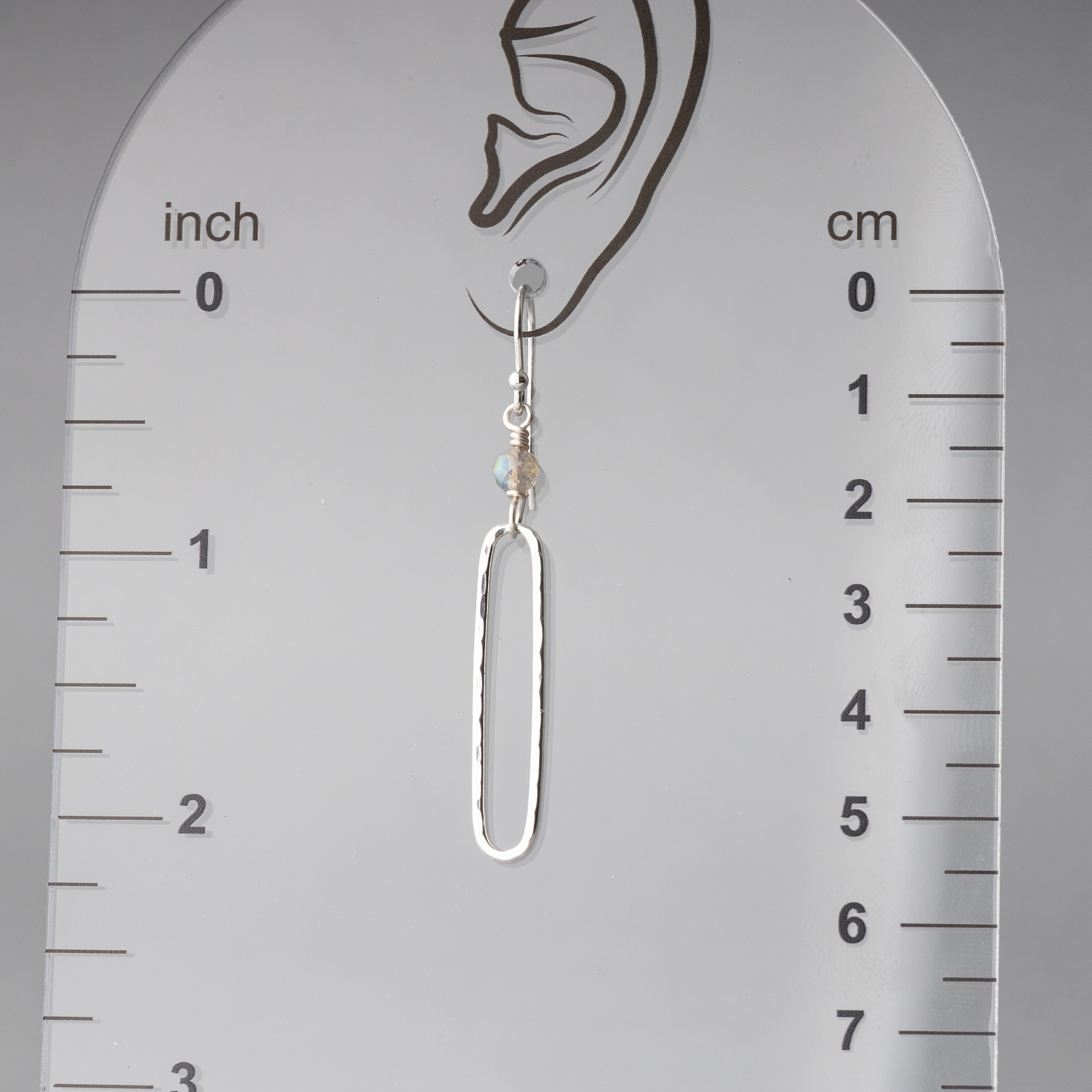 Elongated Oval Dangles with Labradorite