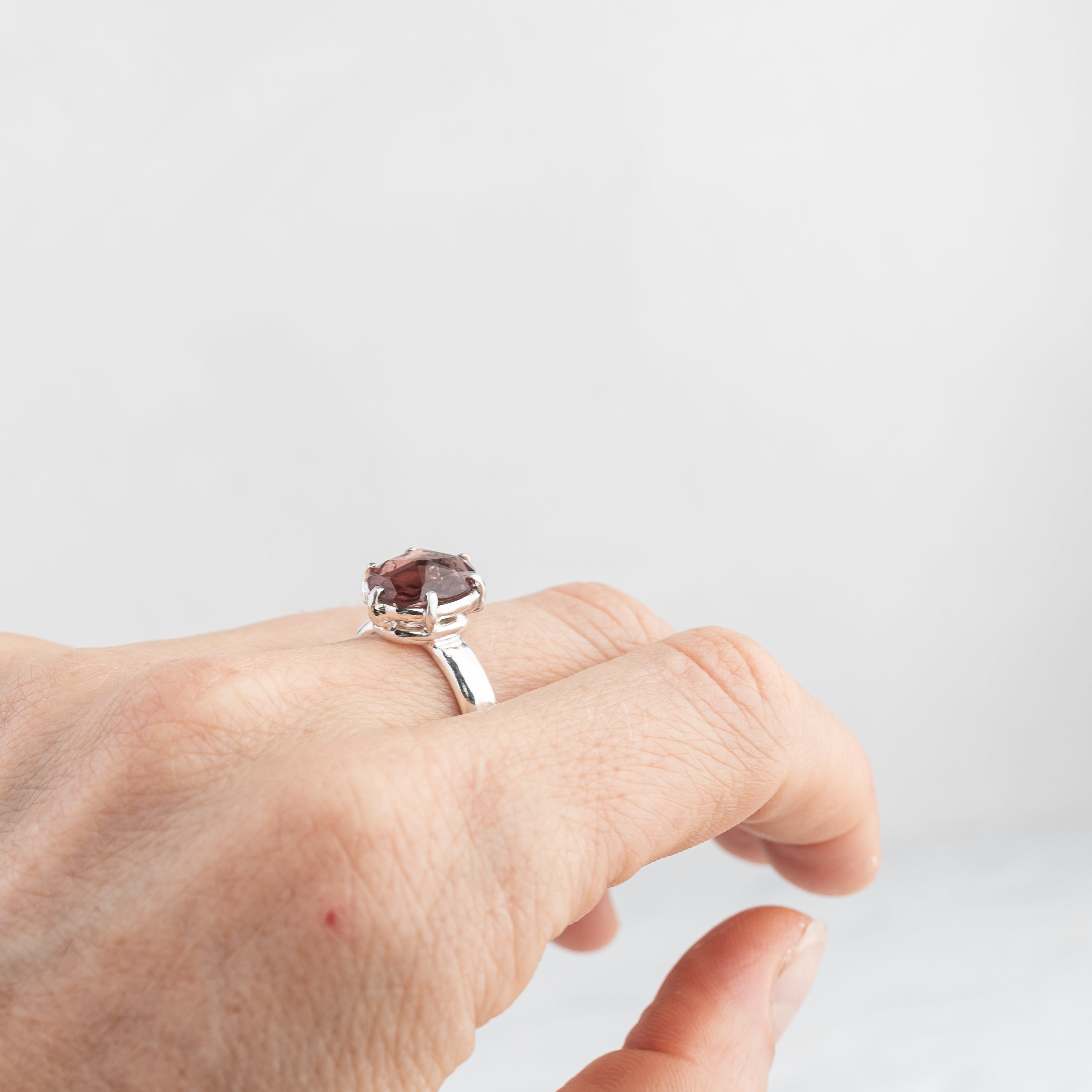 Pink Tourmaline Prong Set Ring