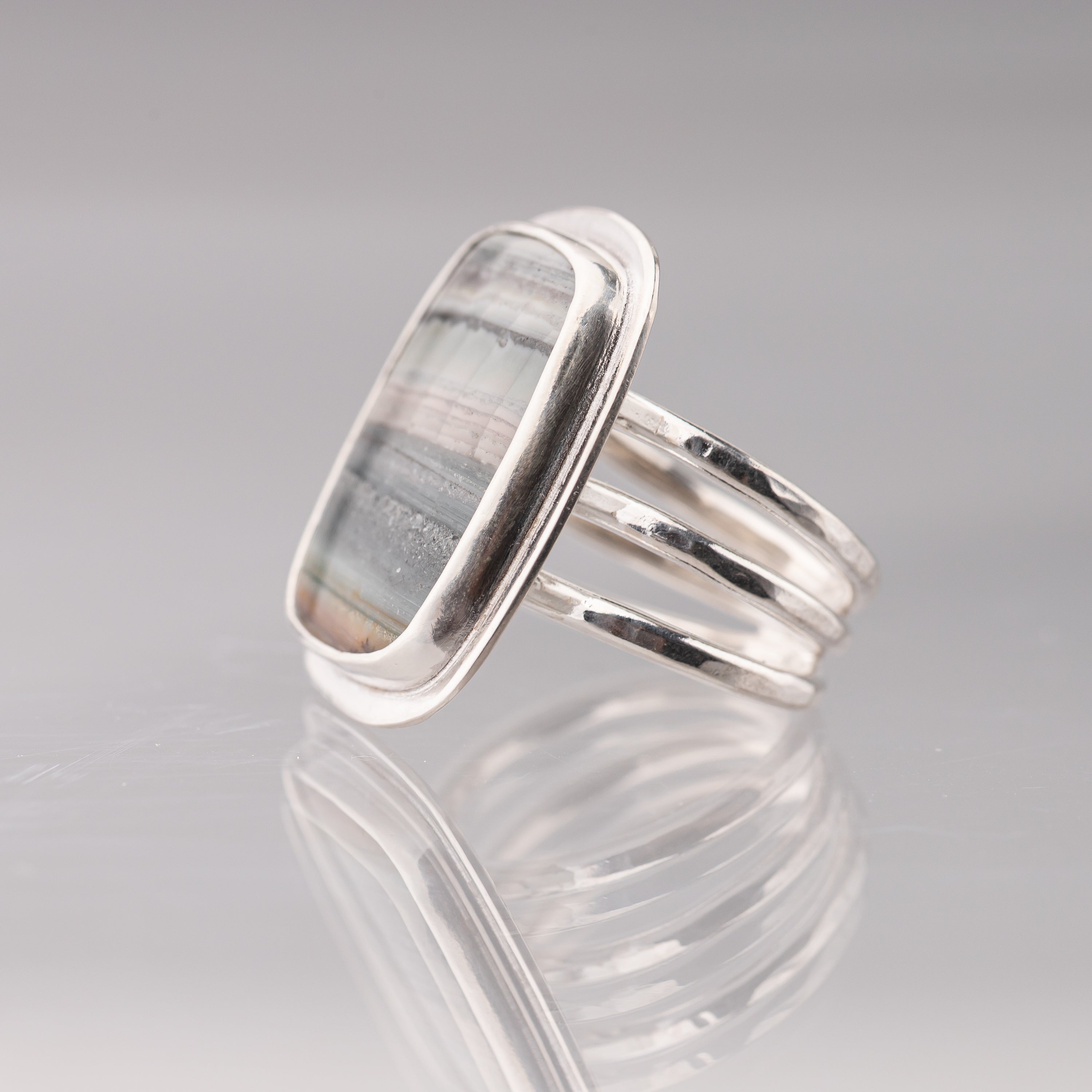 Banded Agate Statement Ring