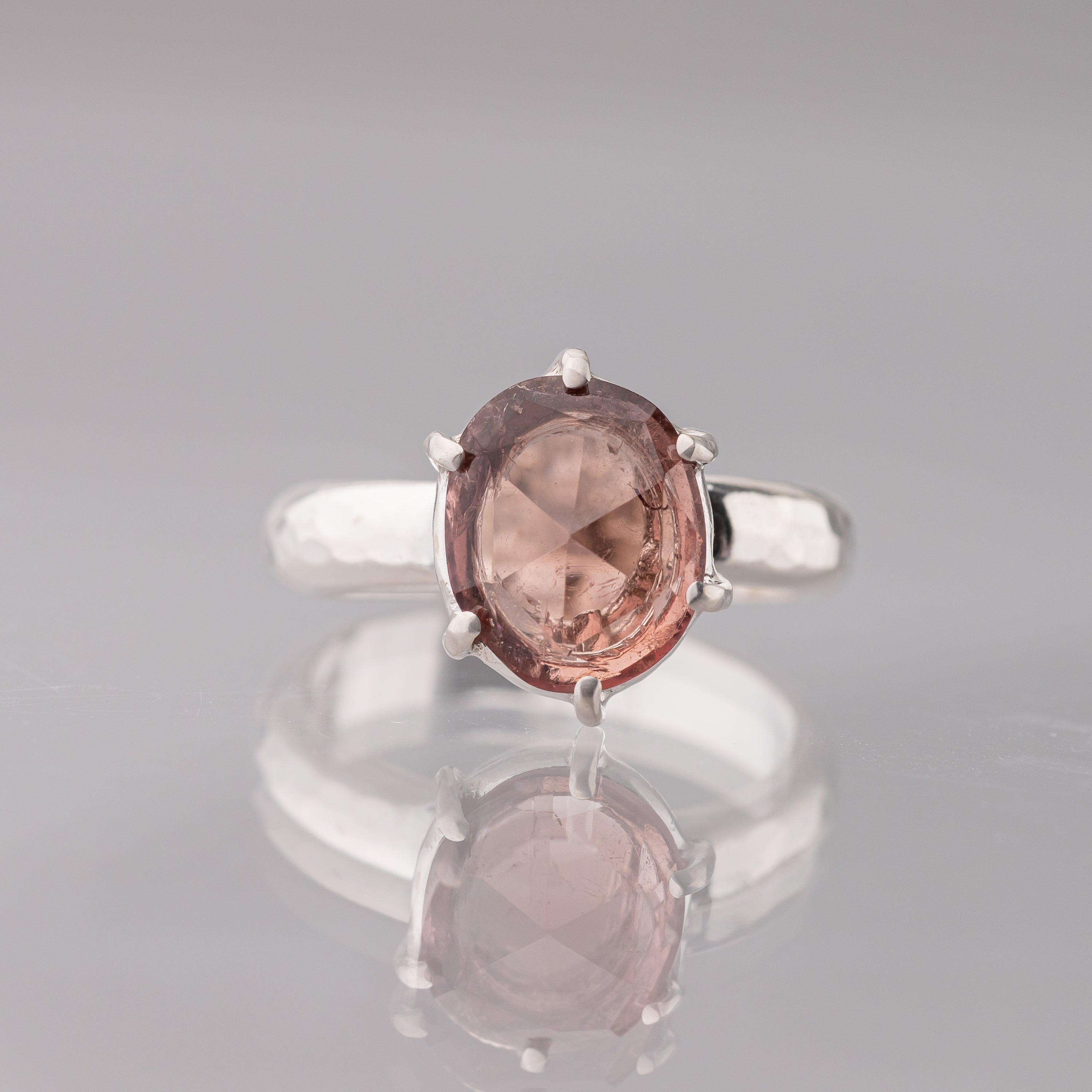Pink Tourmaline Prong Set Ring