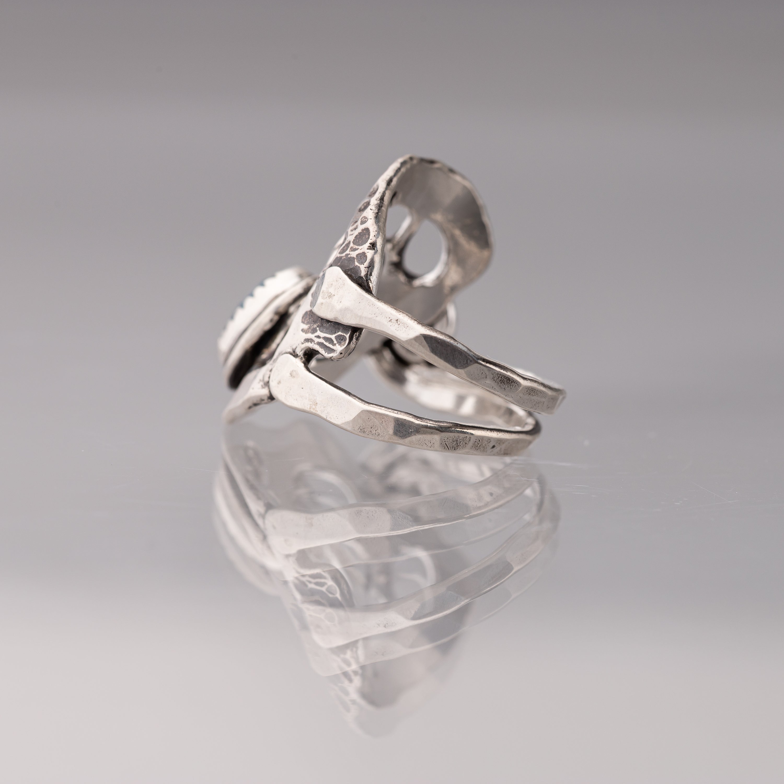 Blue Apatite Spiral Ring