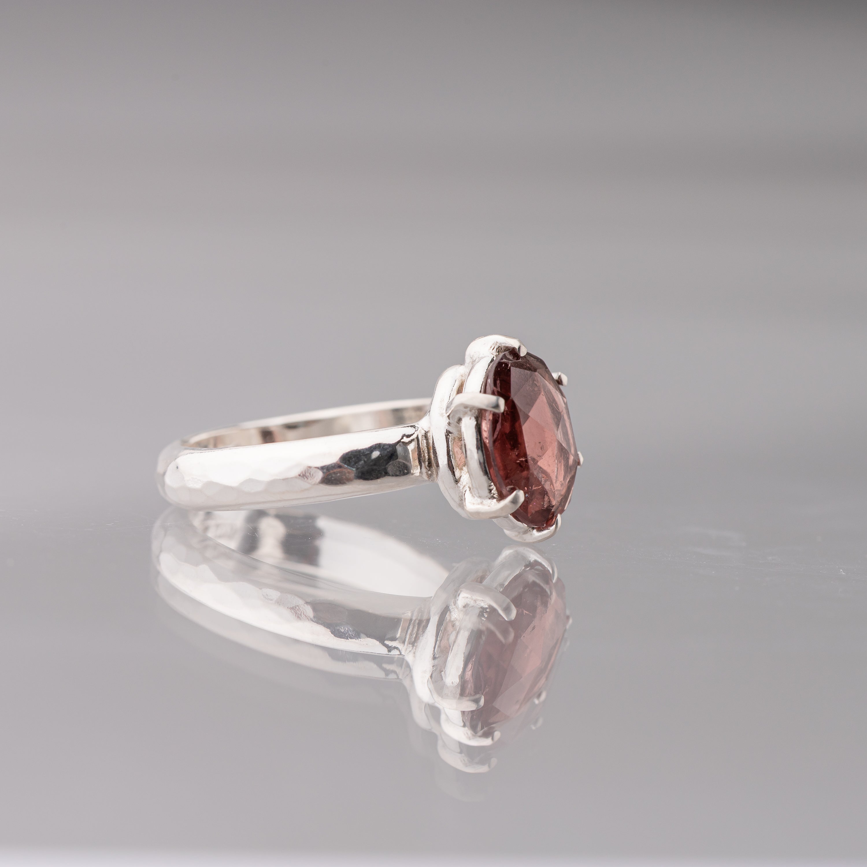 Pink Tourmaline Prong Set Ring