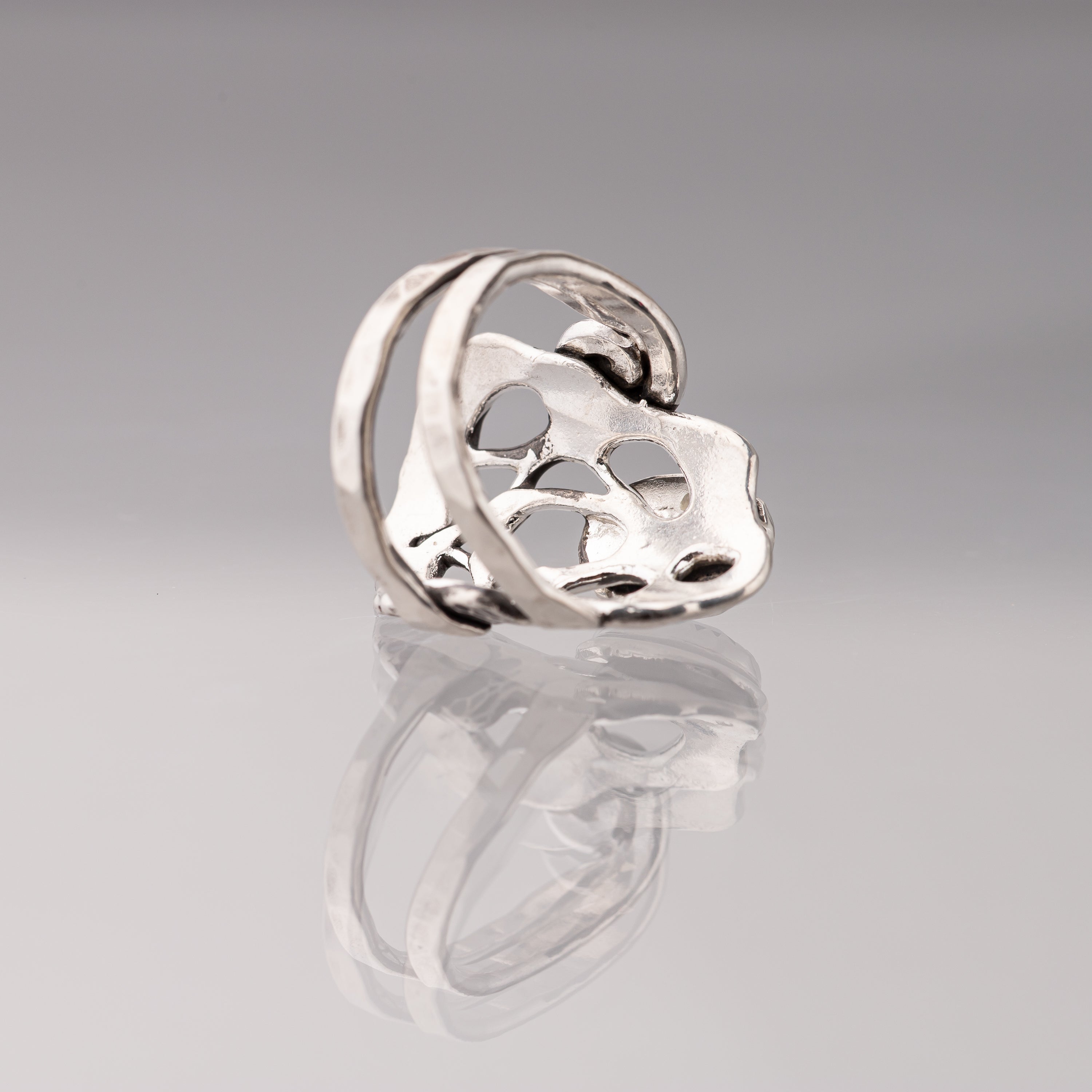 Blue Apatite Spiral Ring