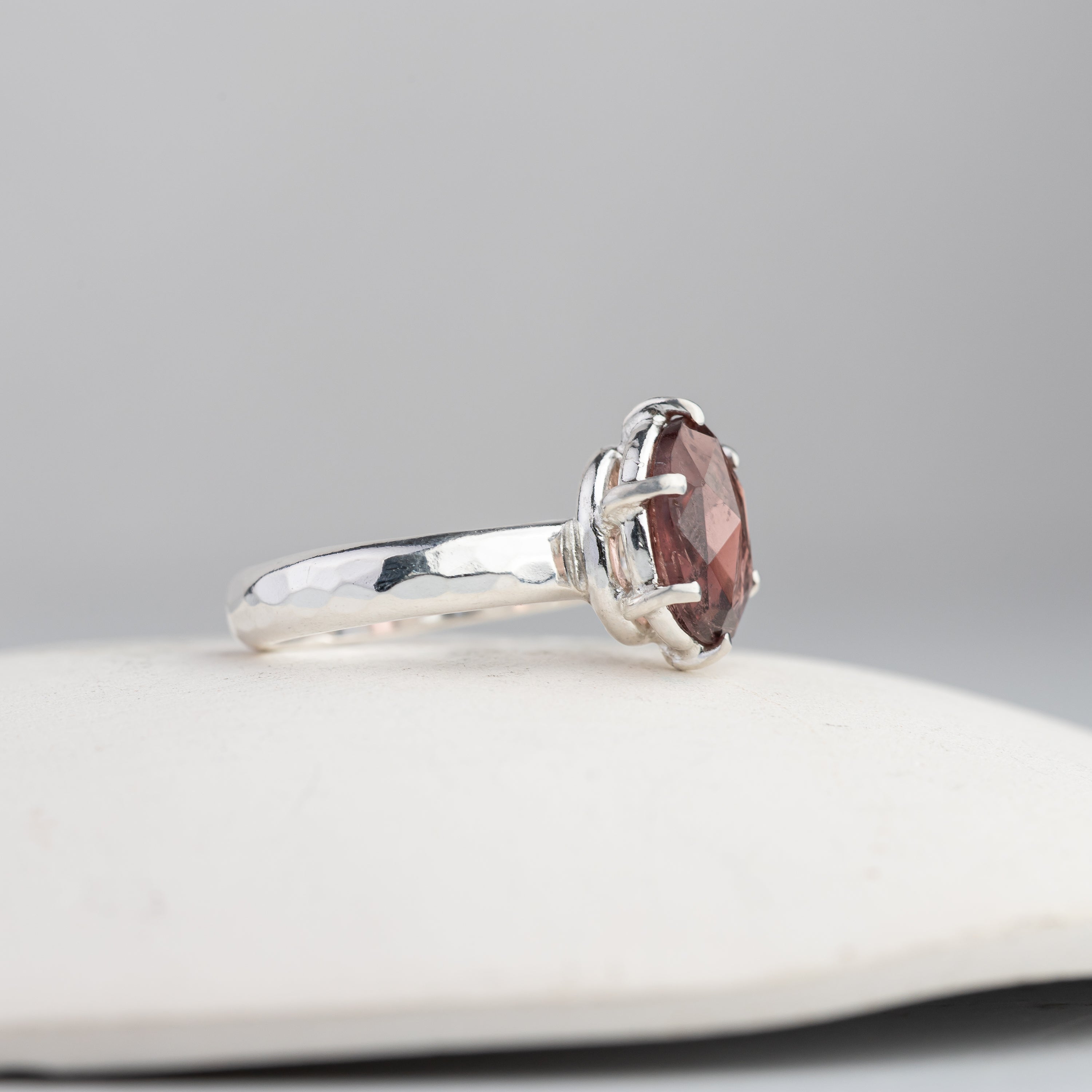 Pink Tourmaline Prong Set Ring