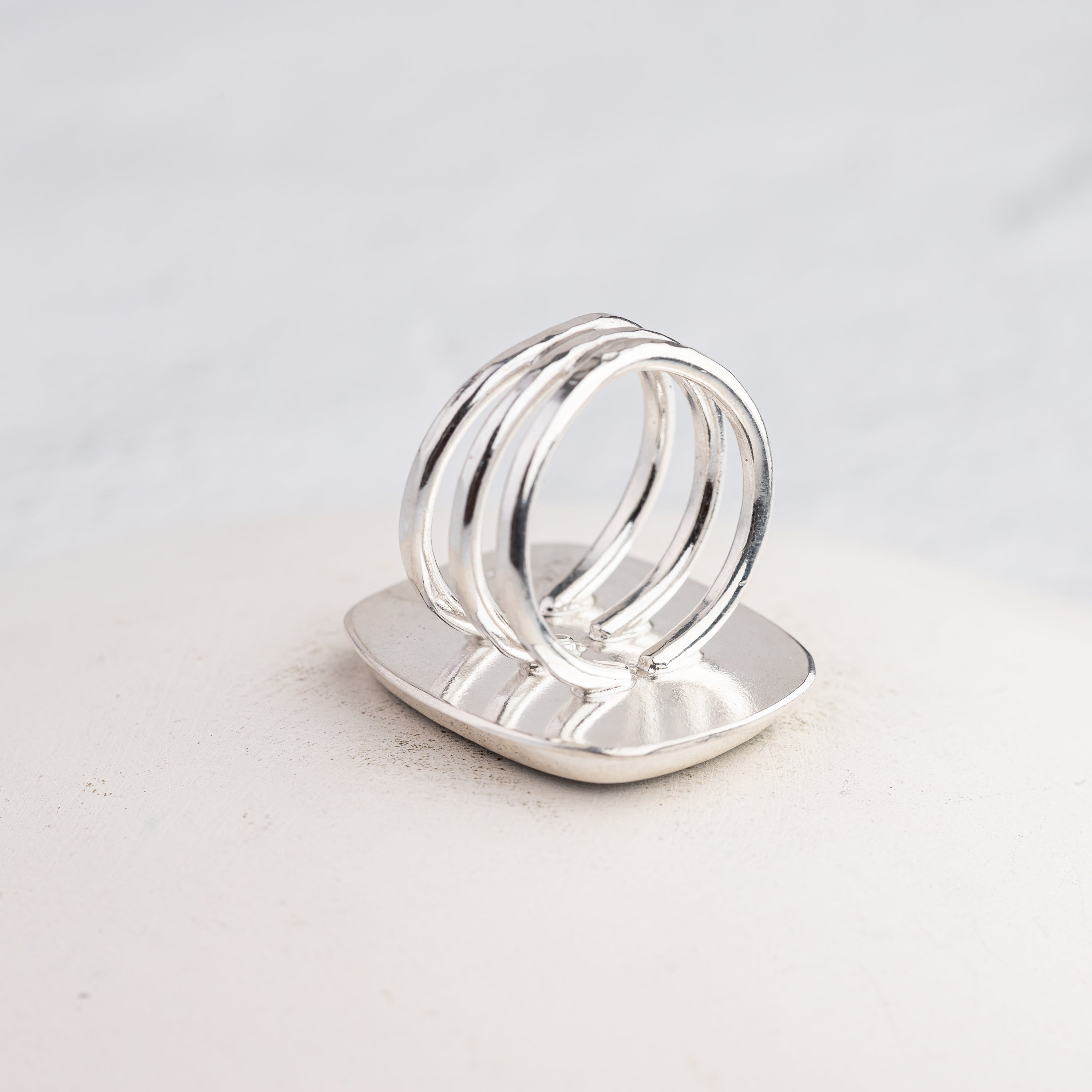 Banded Agate Statement Ring