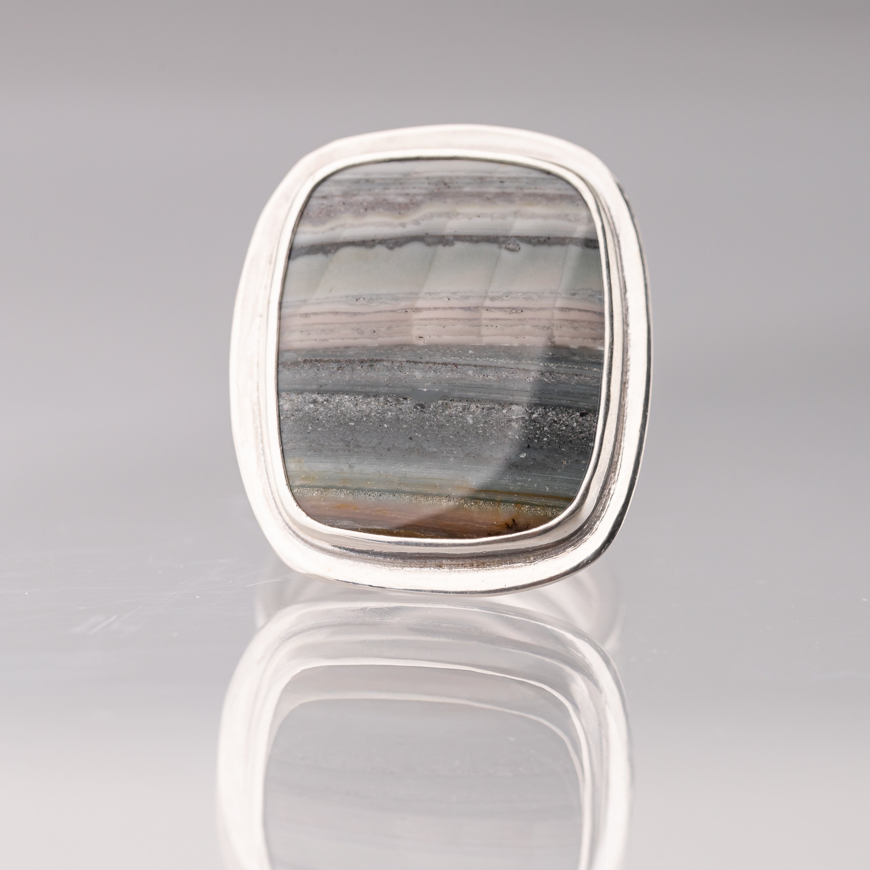 Banded Agate Statement Ring