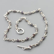 Iolite Wire Wrapped Chain