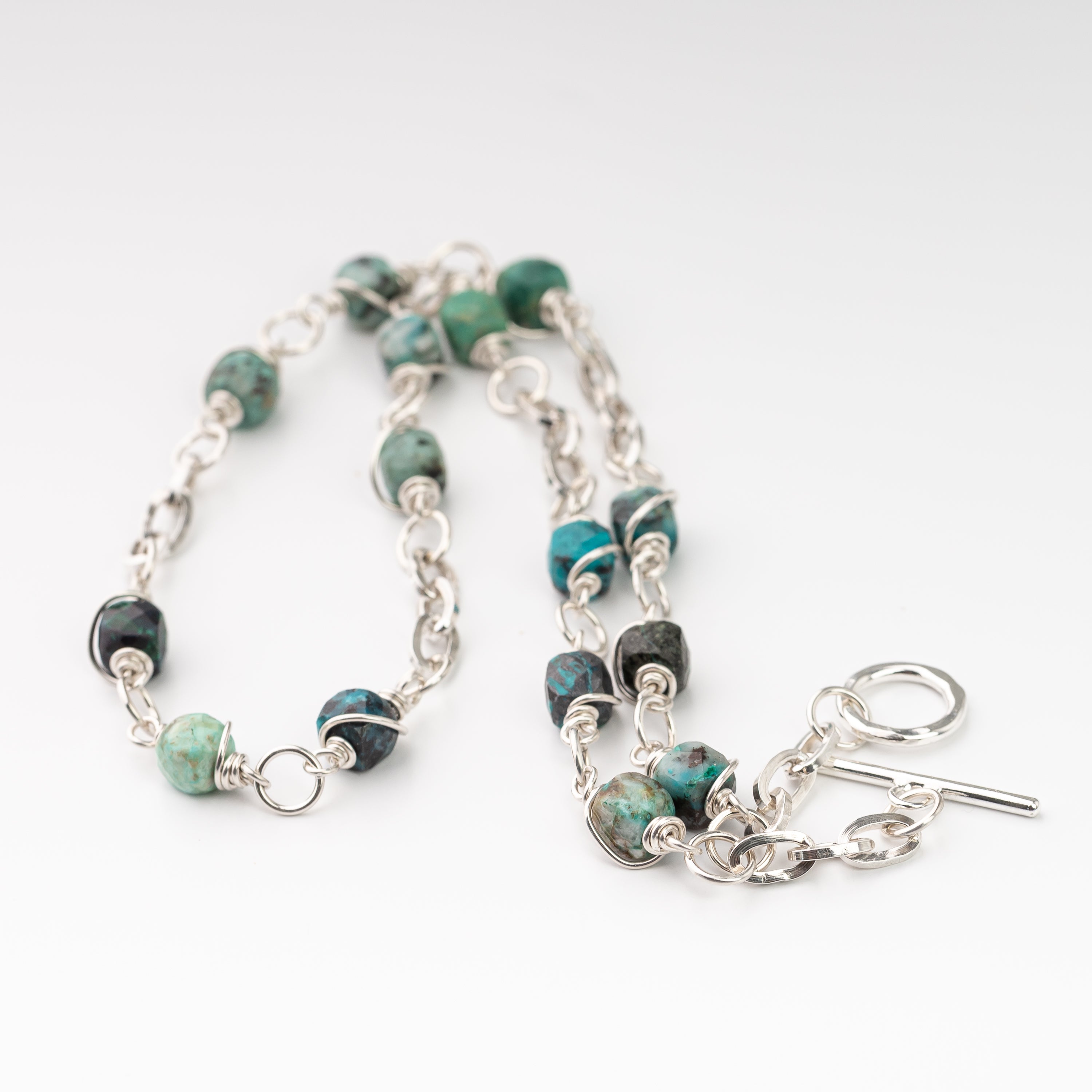 Chrysocolla Wire Wrapped Chain