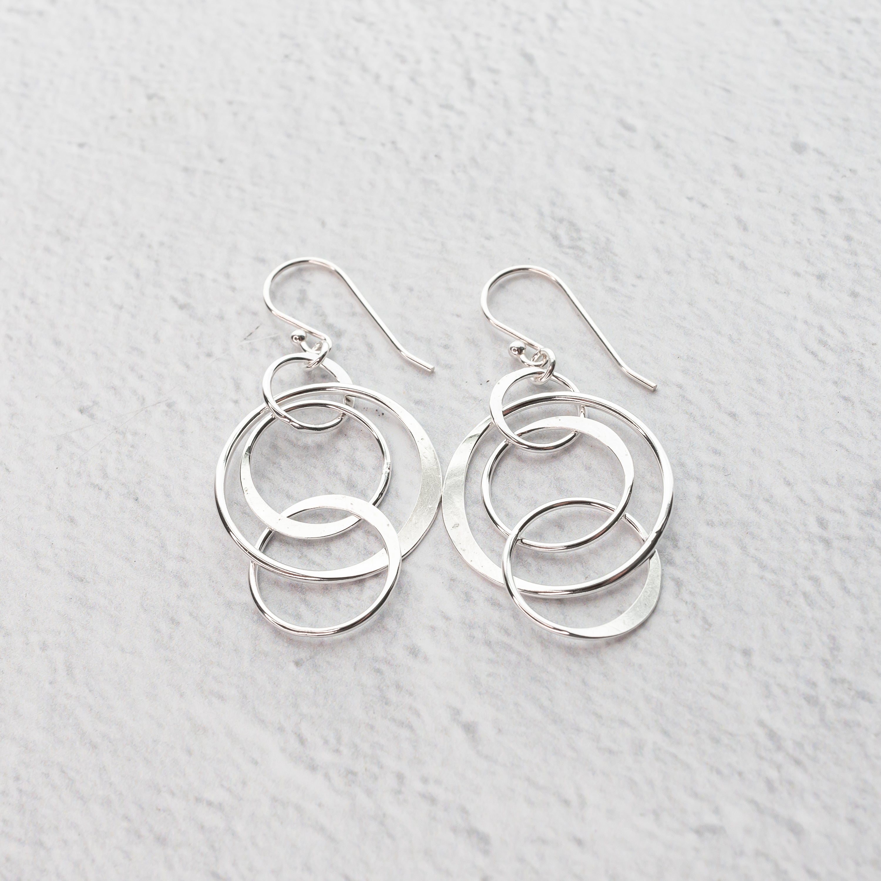 Lunar Circle Dangle Earrings