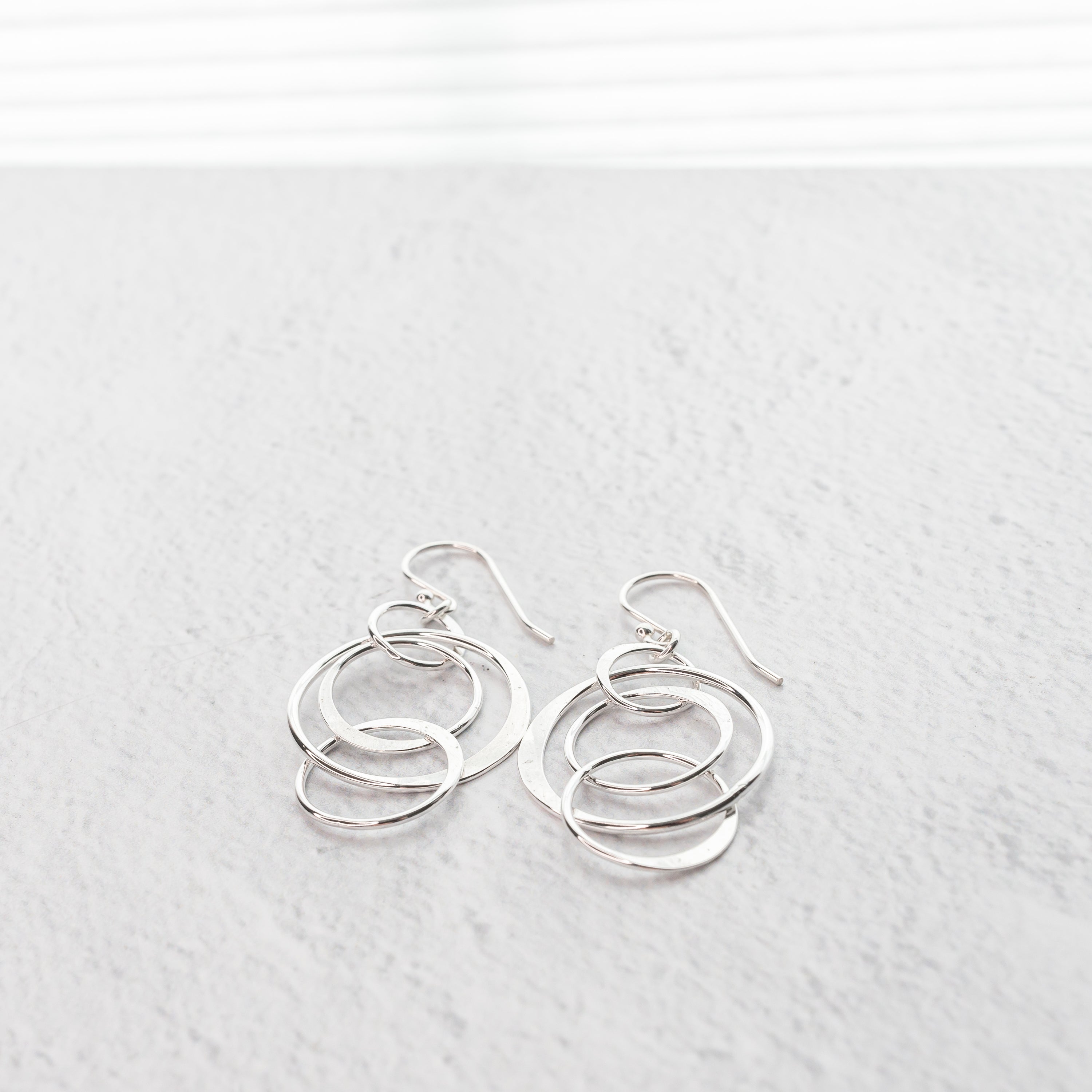 Lunar Circle Dangle Earrings