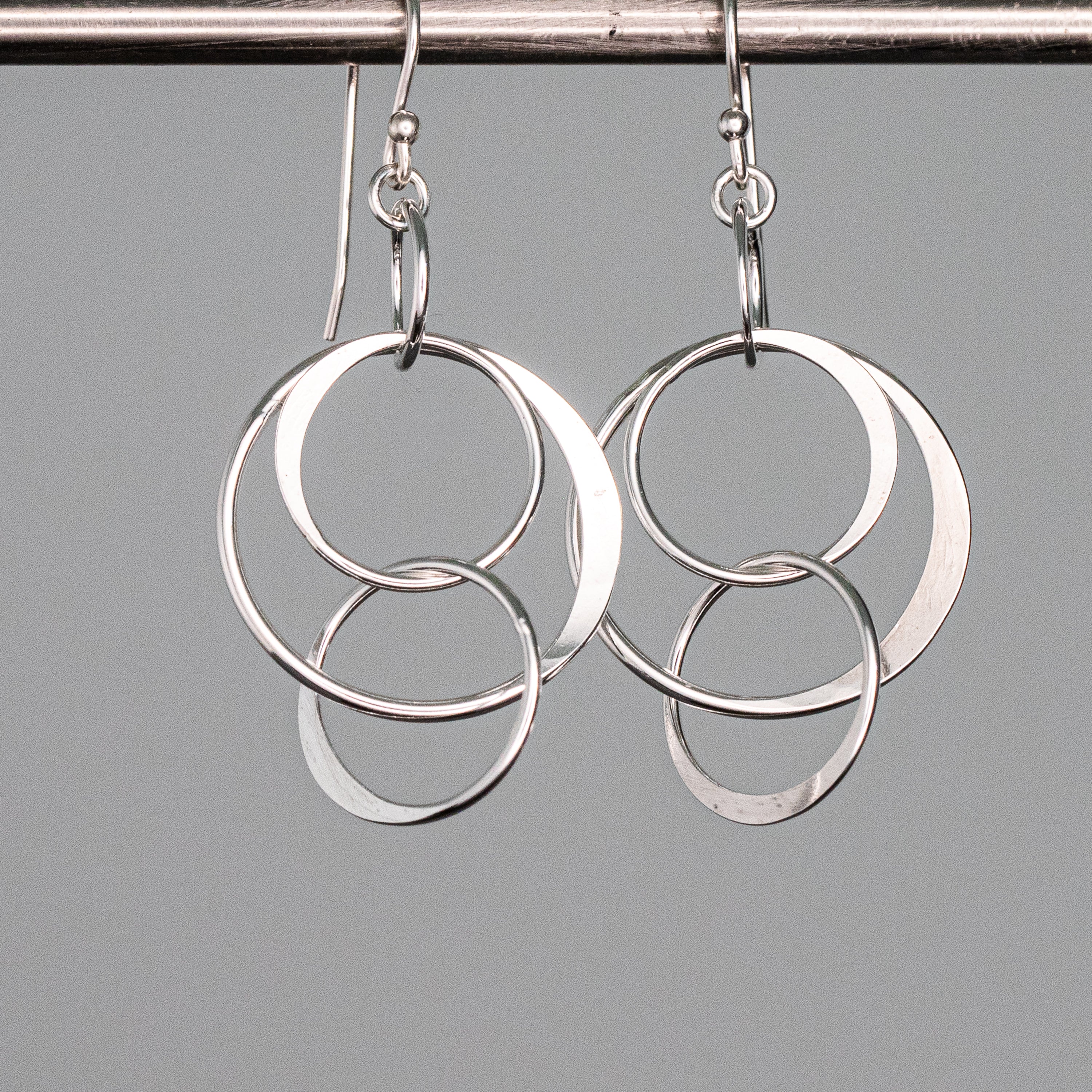 Lunar Circle Dangle Earrings