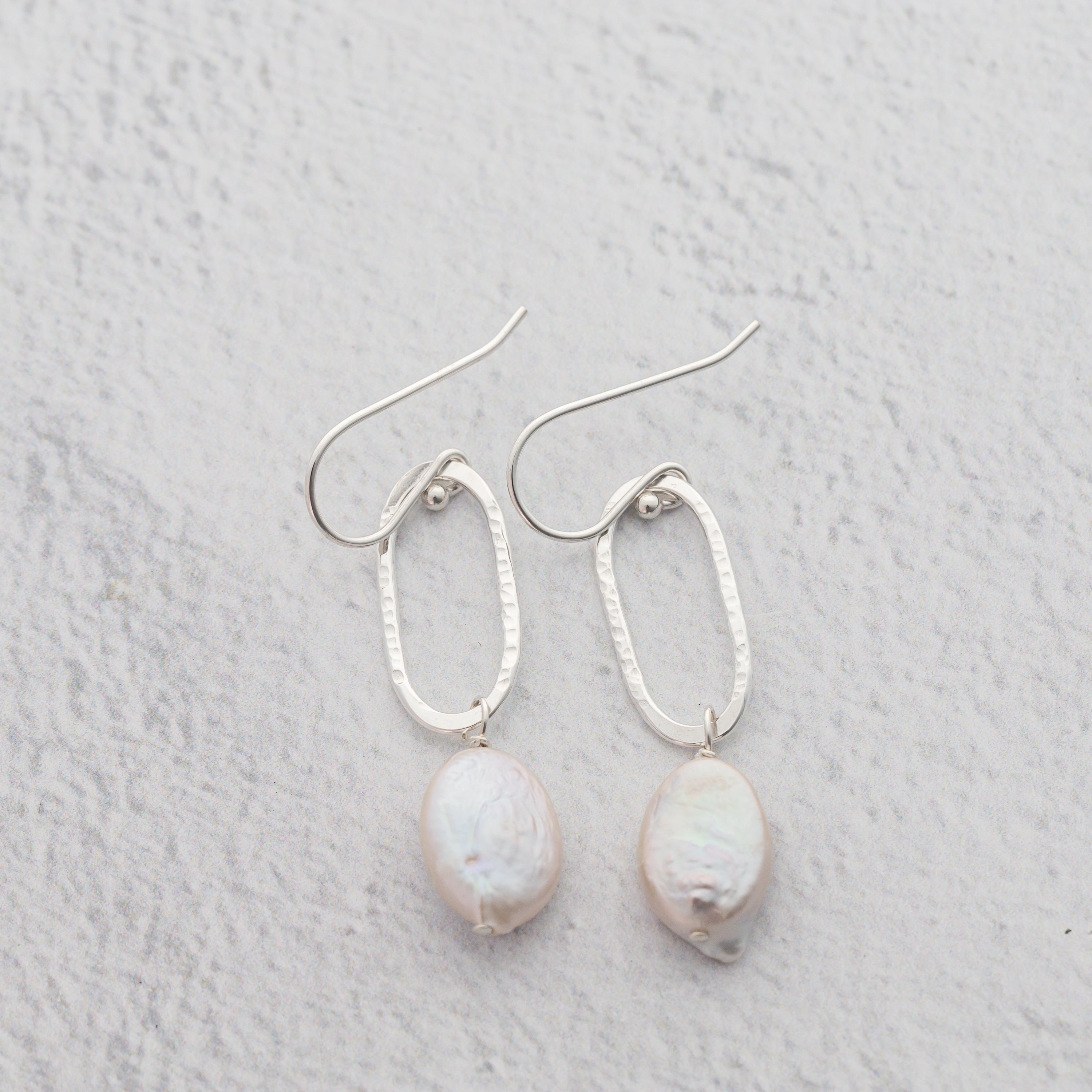 Handmade Jewelry, Freshwater Pearl Earrings, Unique Pearl Dangle Earrings