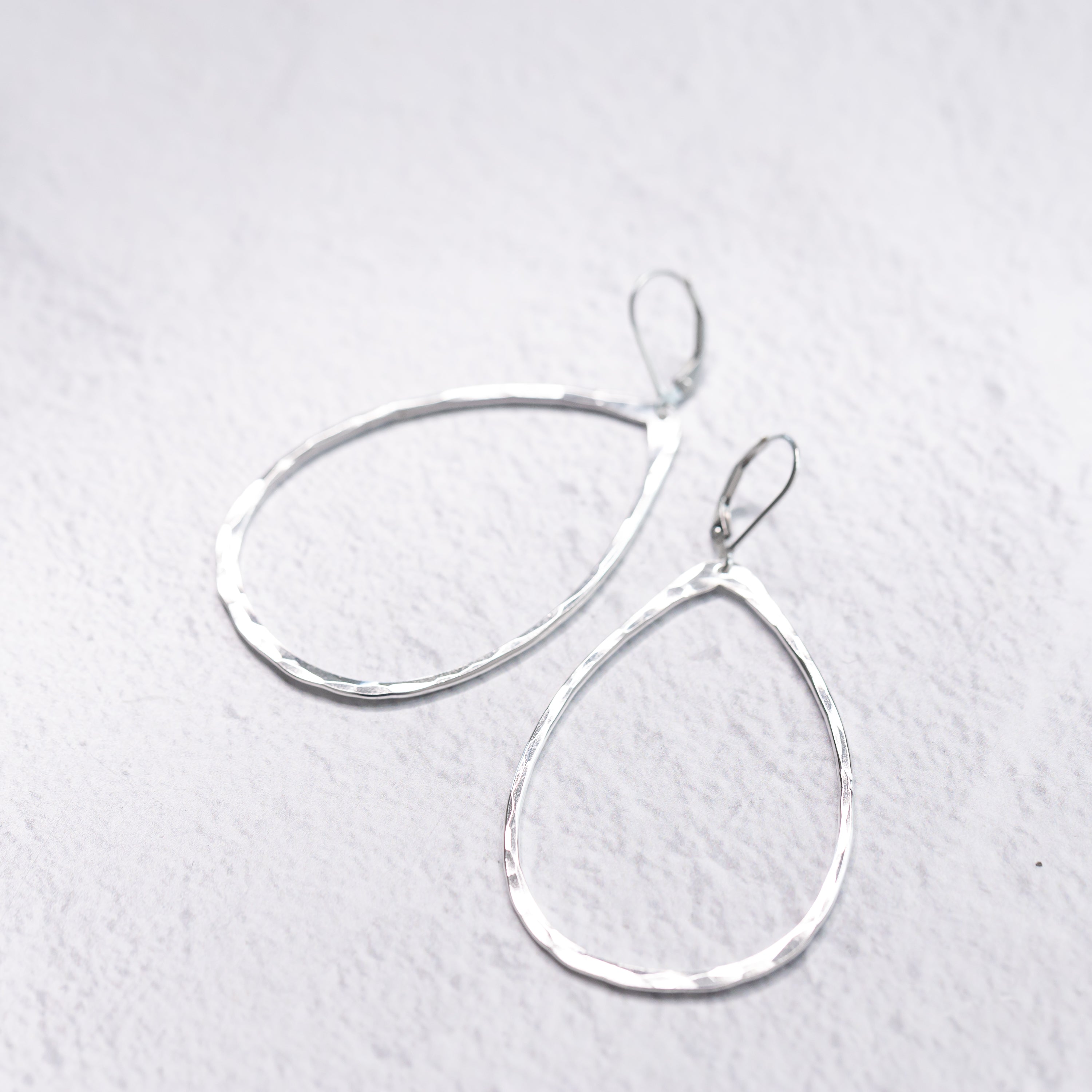Big Teardrop Leverback Earrings