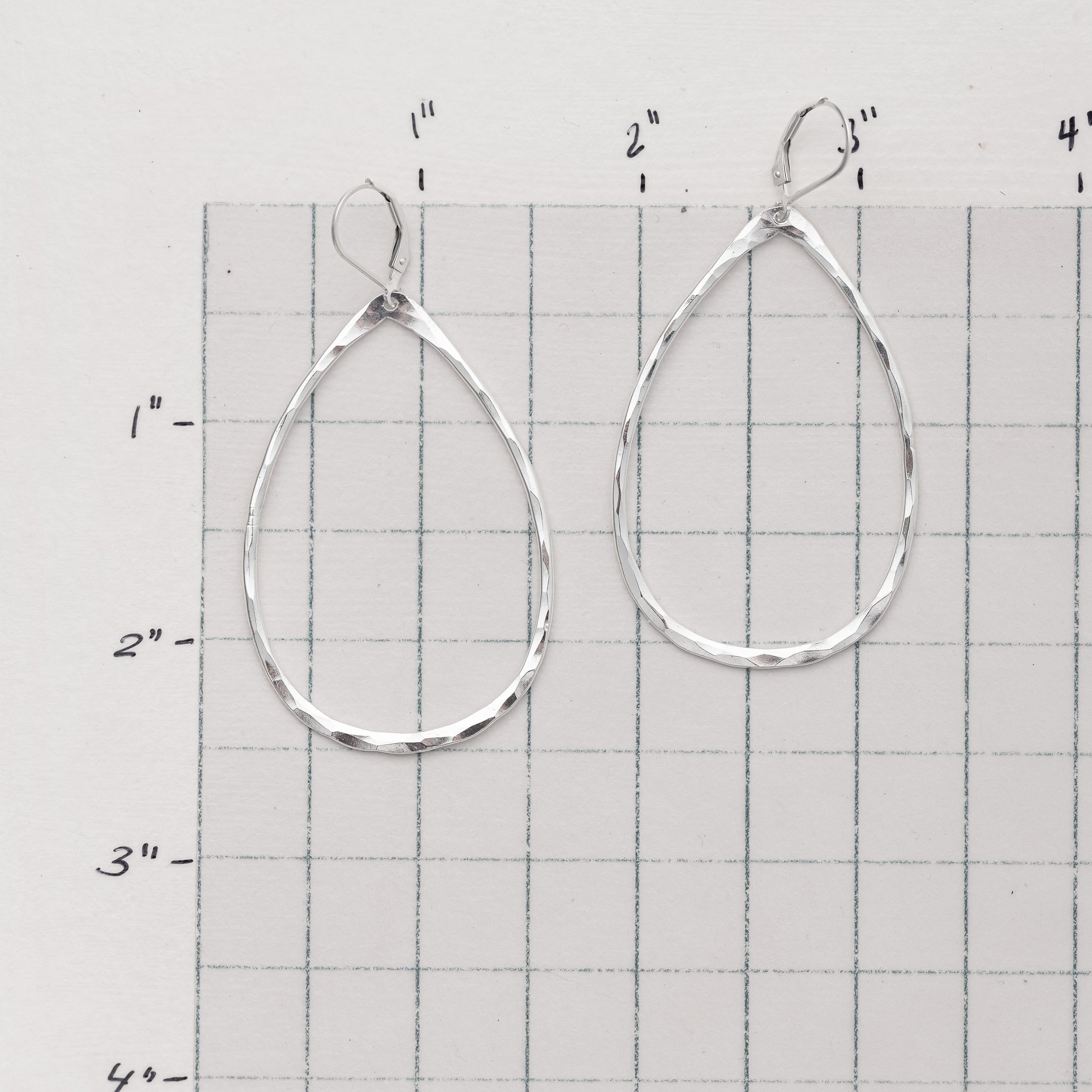 Big Teardrop Leverback Earrings