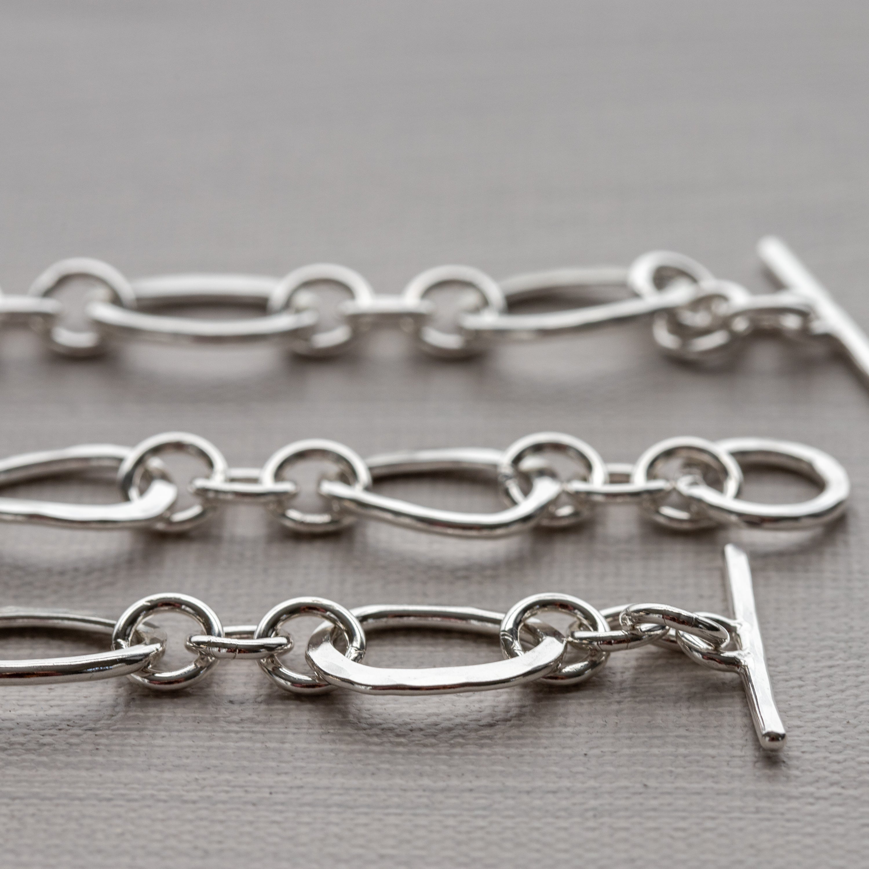 Chunky Silver Bracelet, Handmade Artisan Silver Jewelry