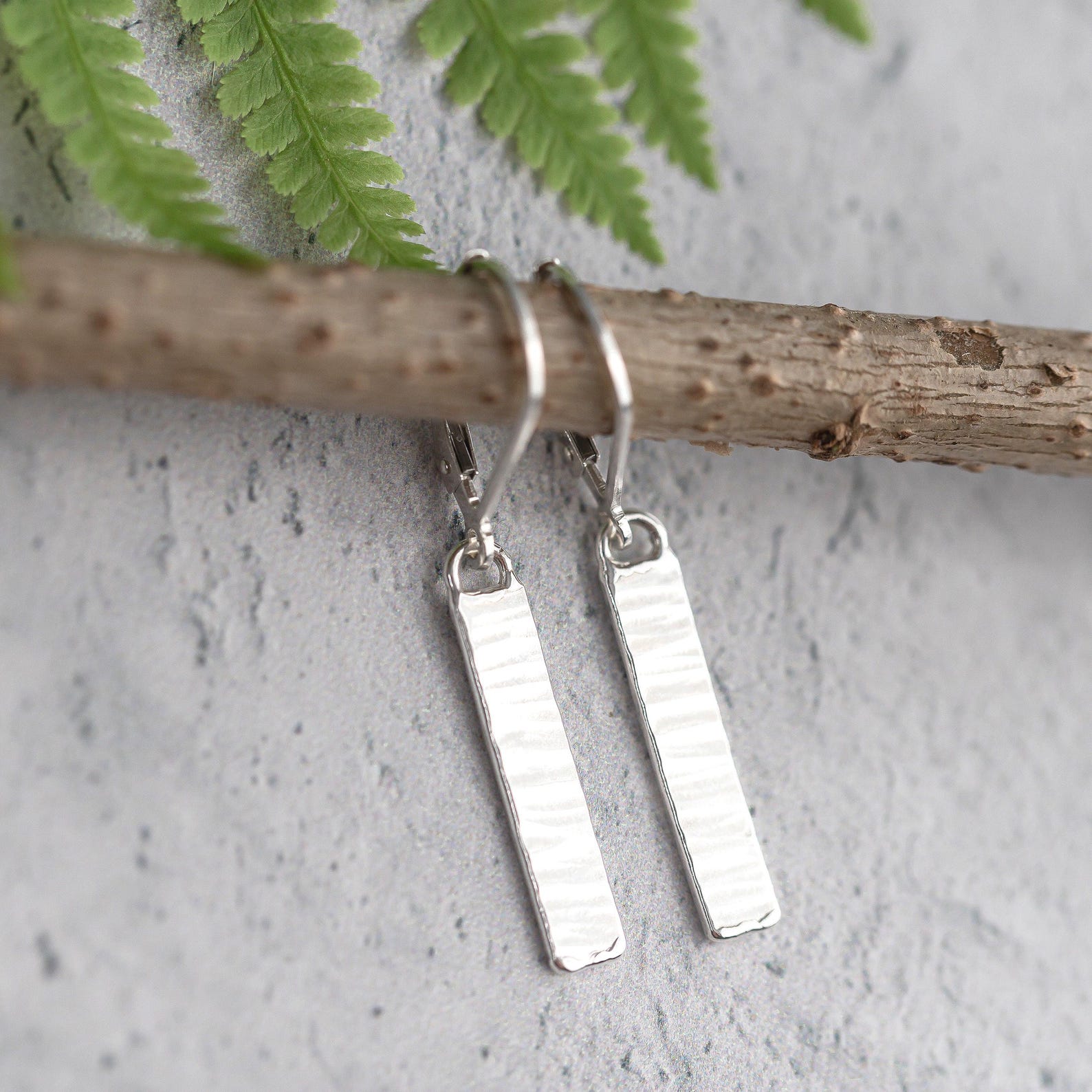 Leverback Bar Earrings