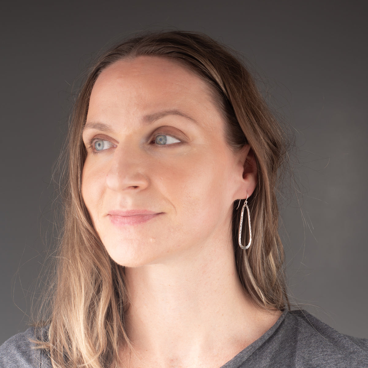 Hammered Teardrop Earrings
