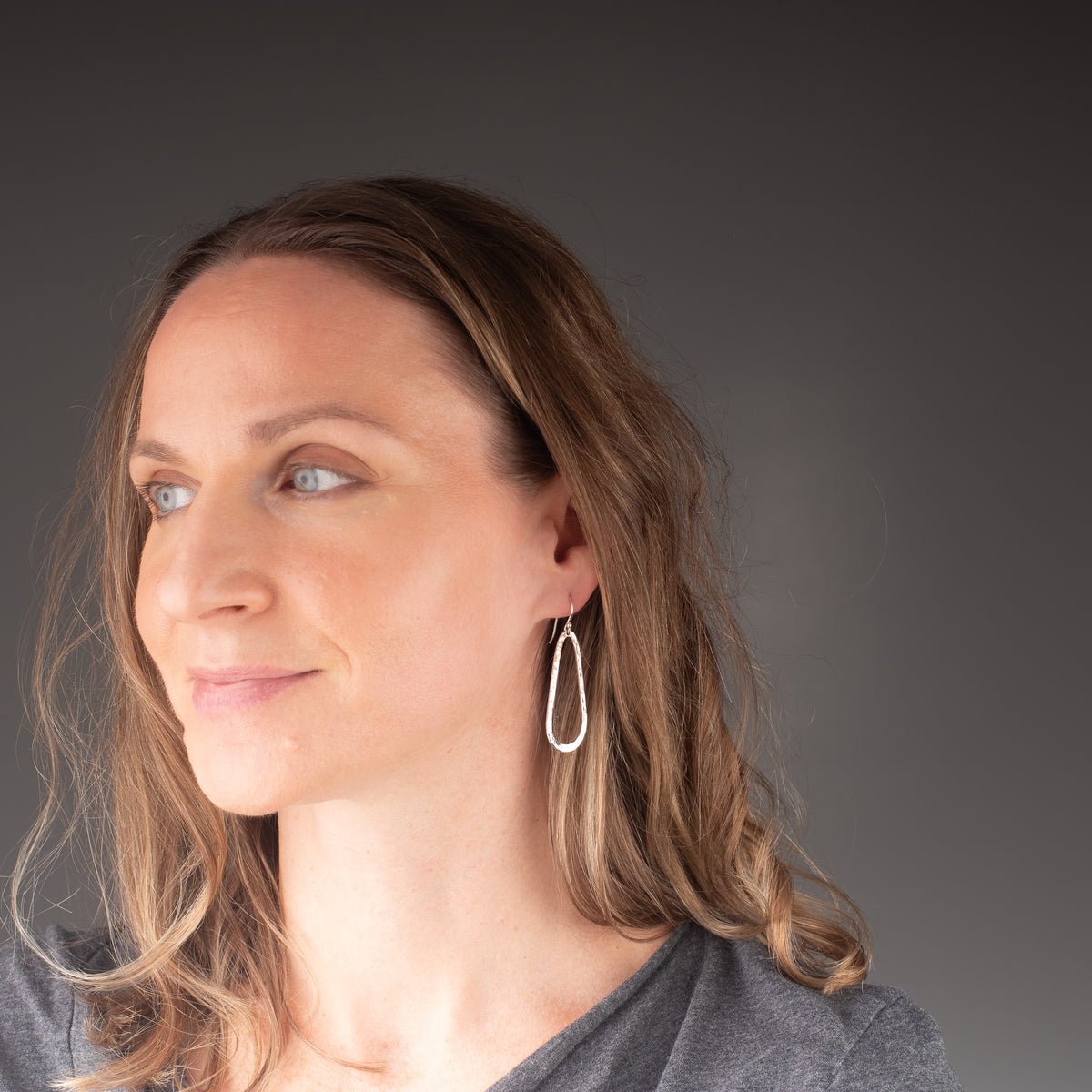 Hammered Teardrop Earrings