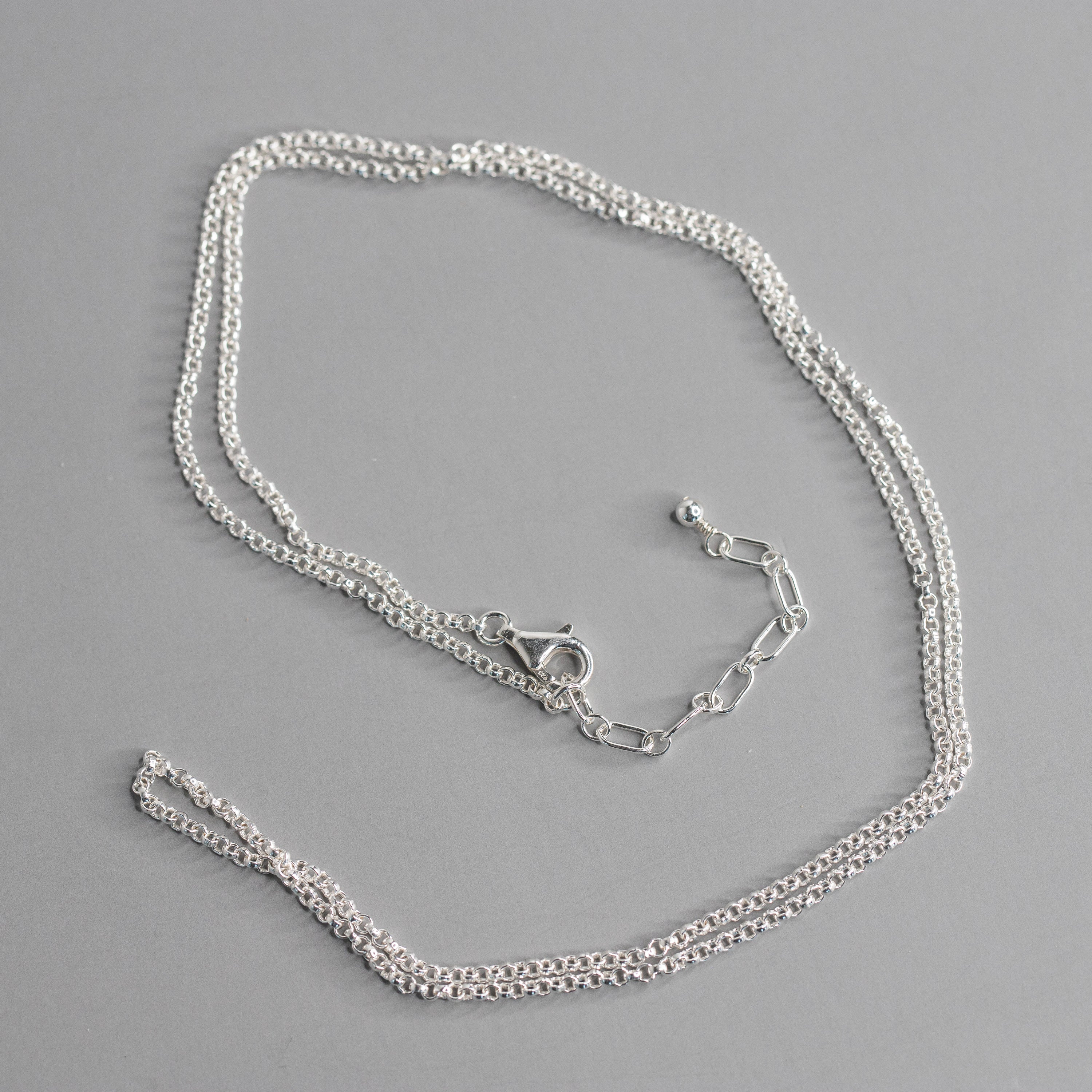 2mm Sterling Silver Cable Chain with Extender