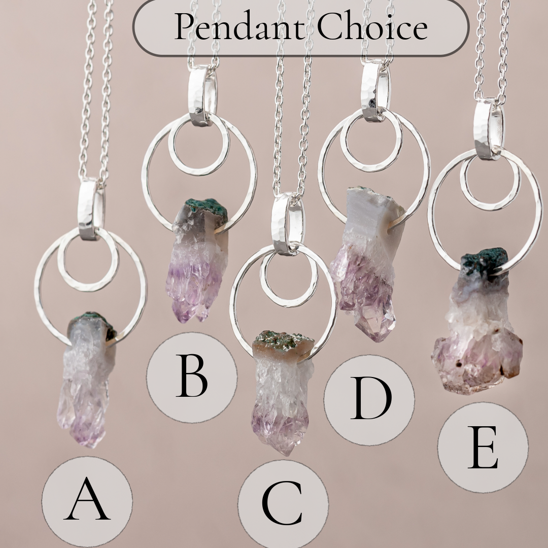 Raw Amethyst Stalactite Necklace