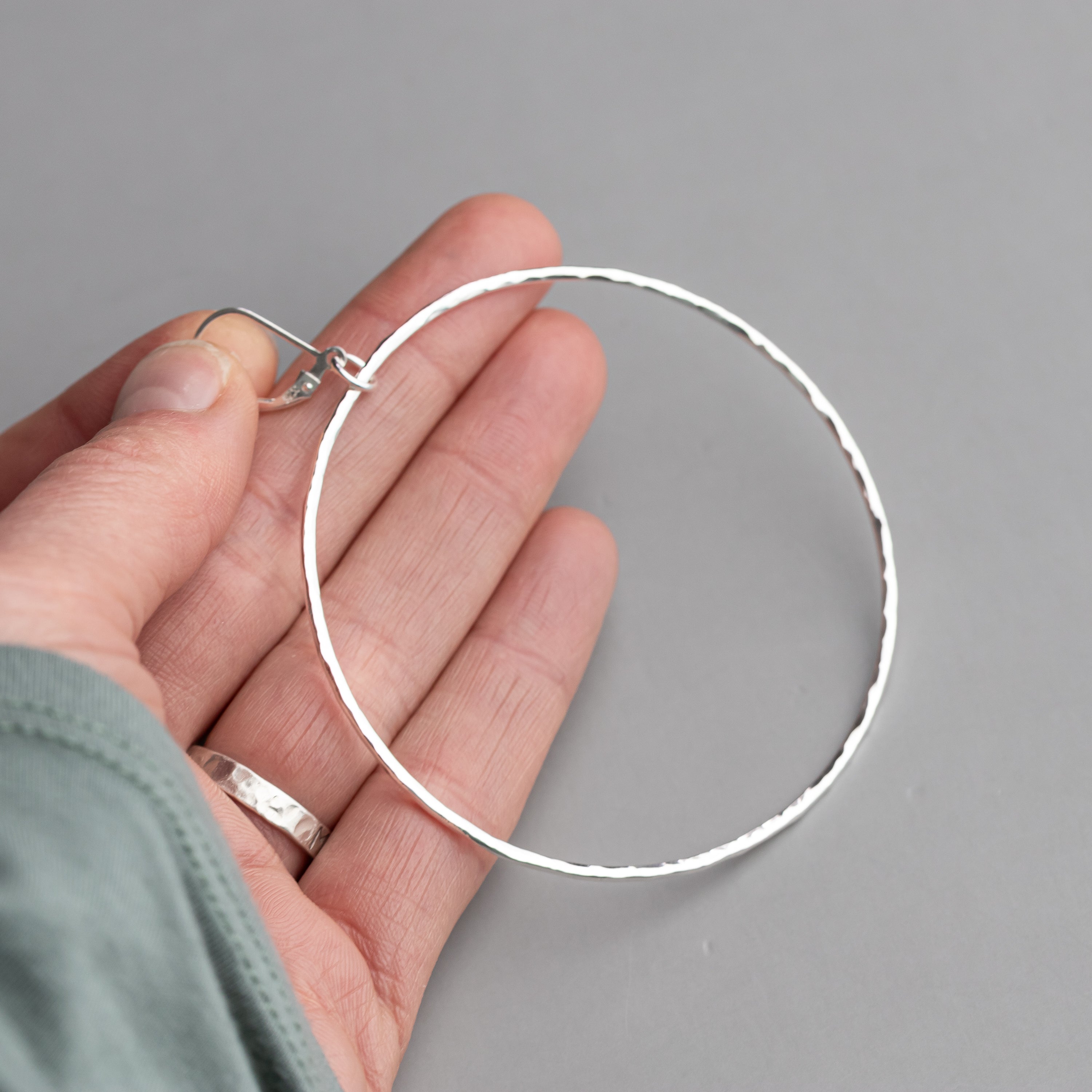 Big Circle Lever Back Earrings