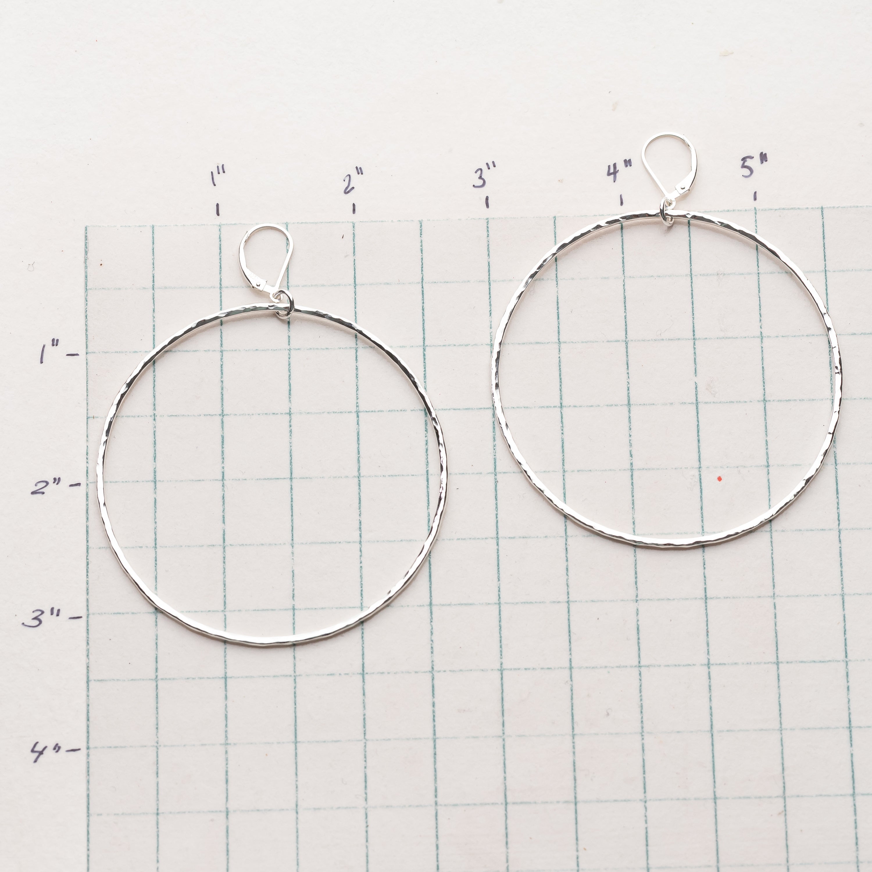 Big Circle Lever Back Earrings