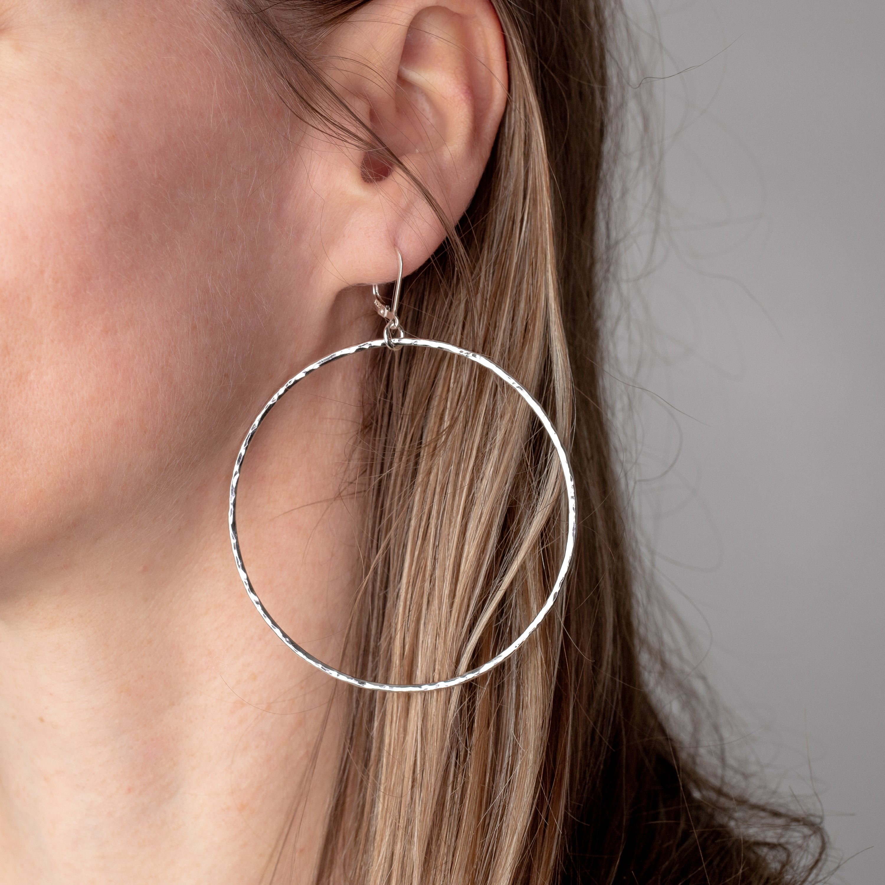 Big Circle Lever Back Earrings