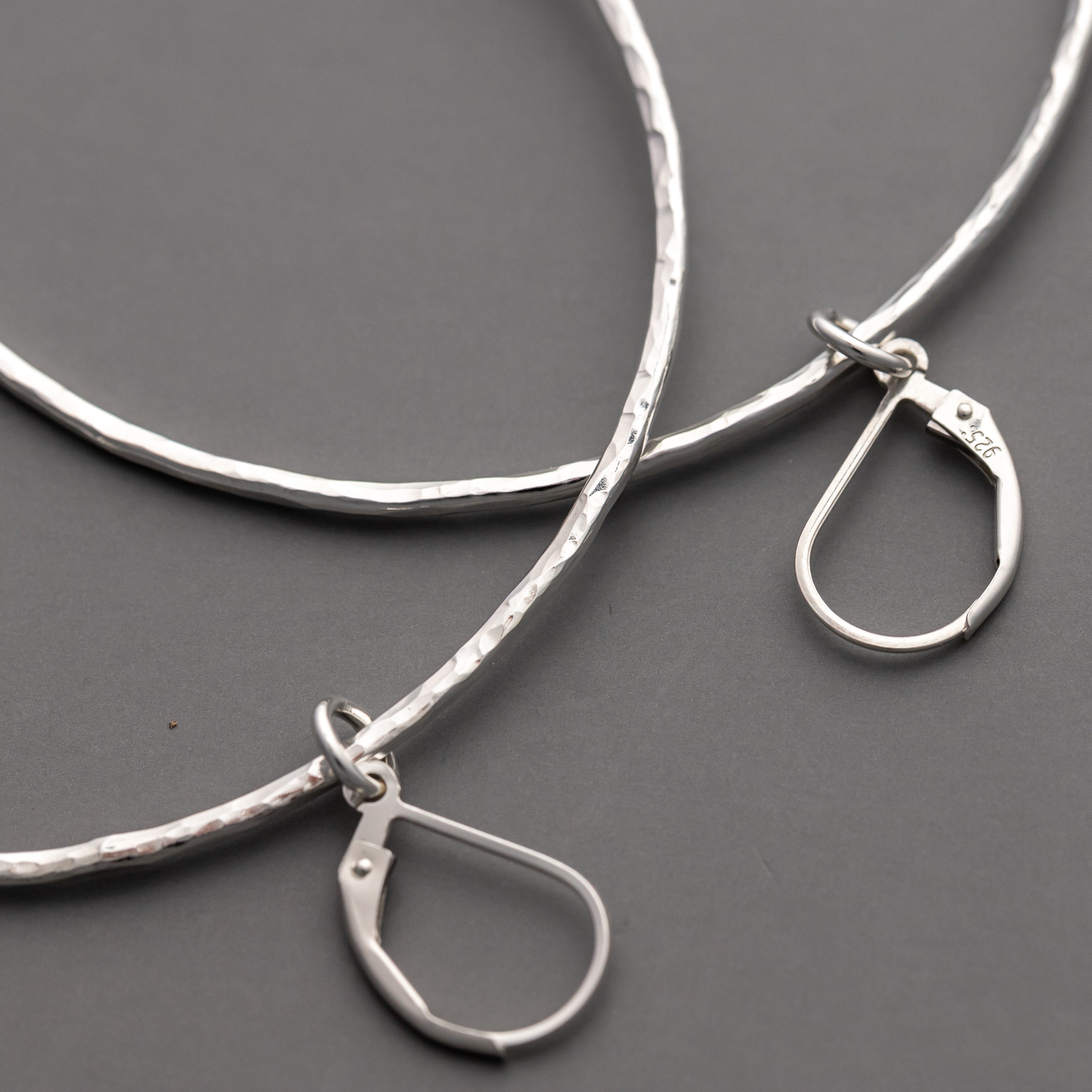 Big Circle Lever Back Earrings