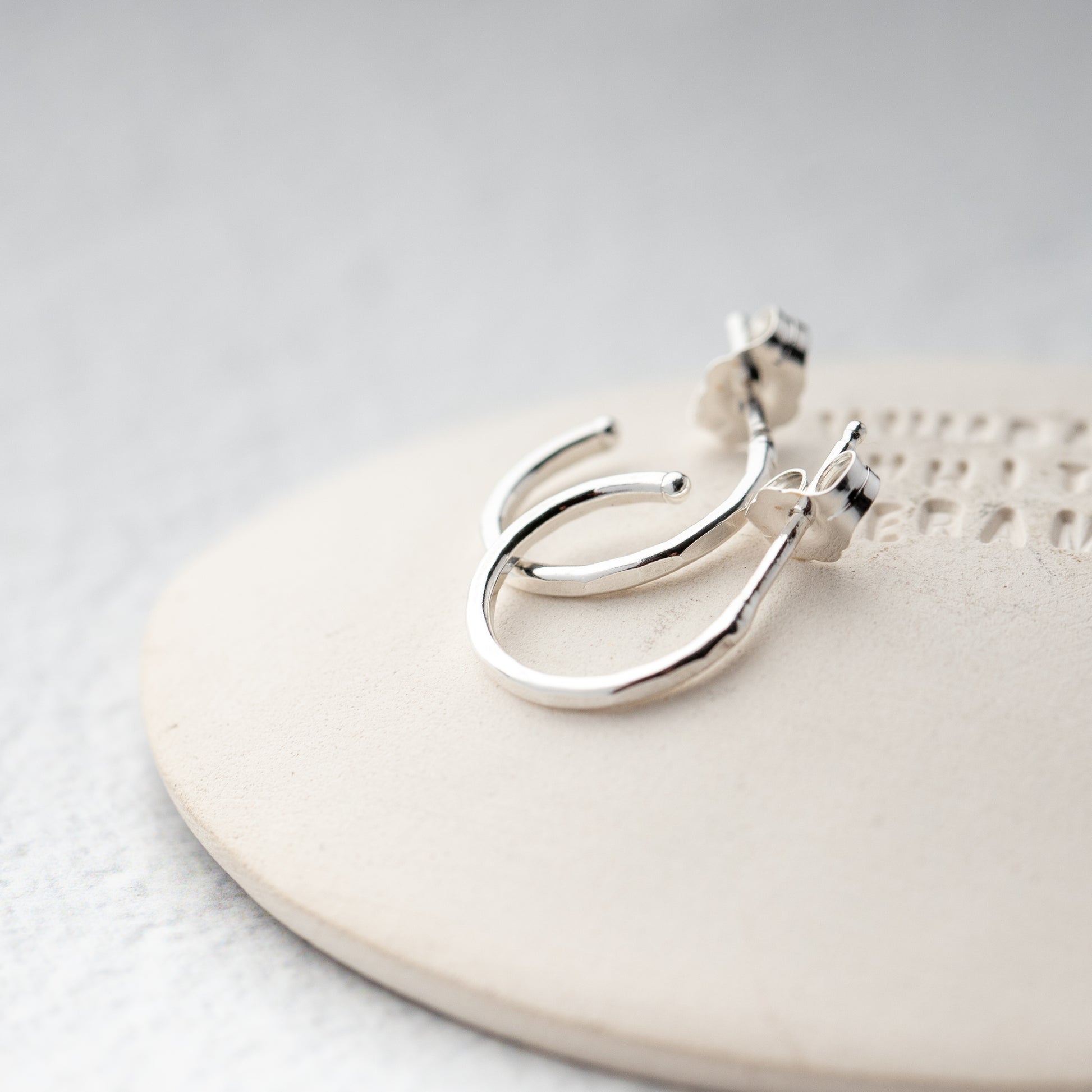 nickel free argentium silver hoop earrings handmade