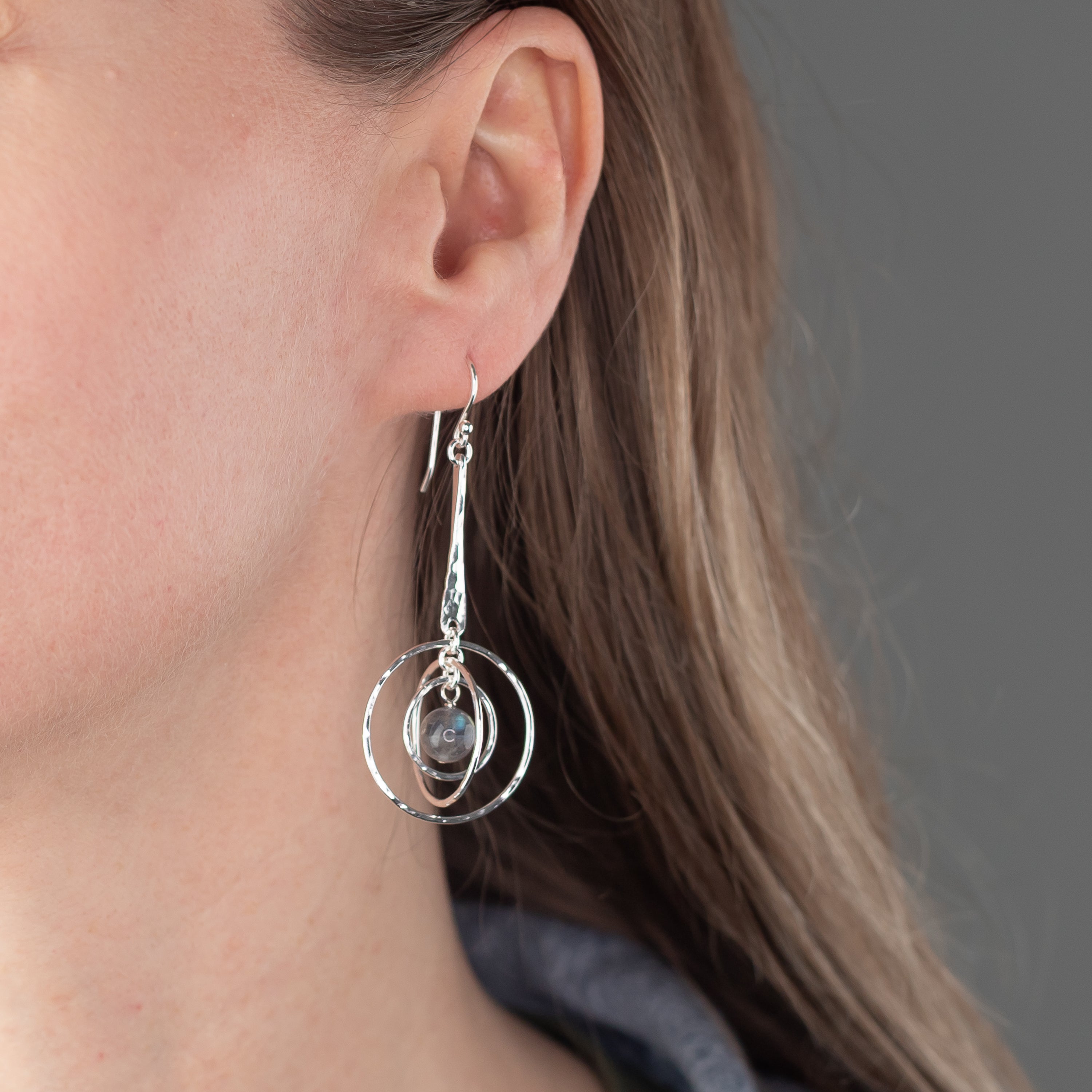 Labradorite Orbit Earrings