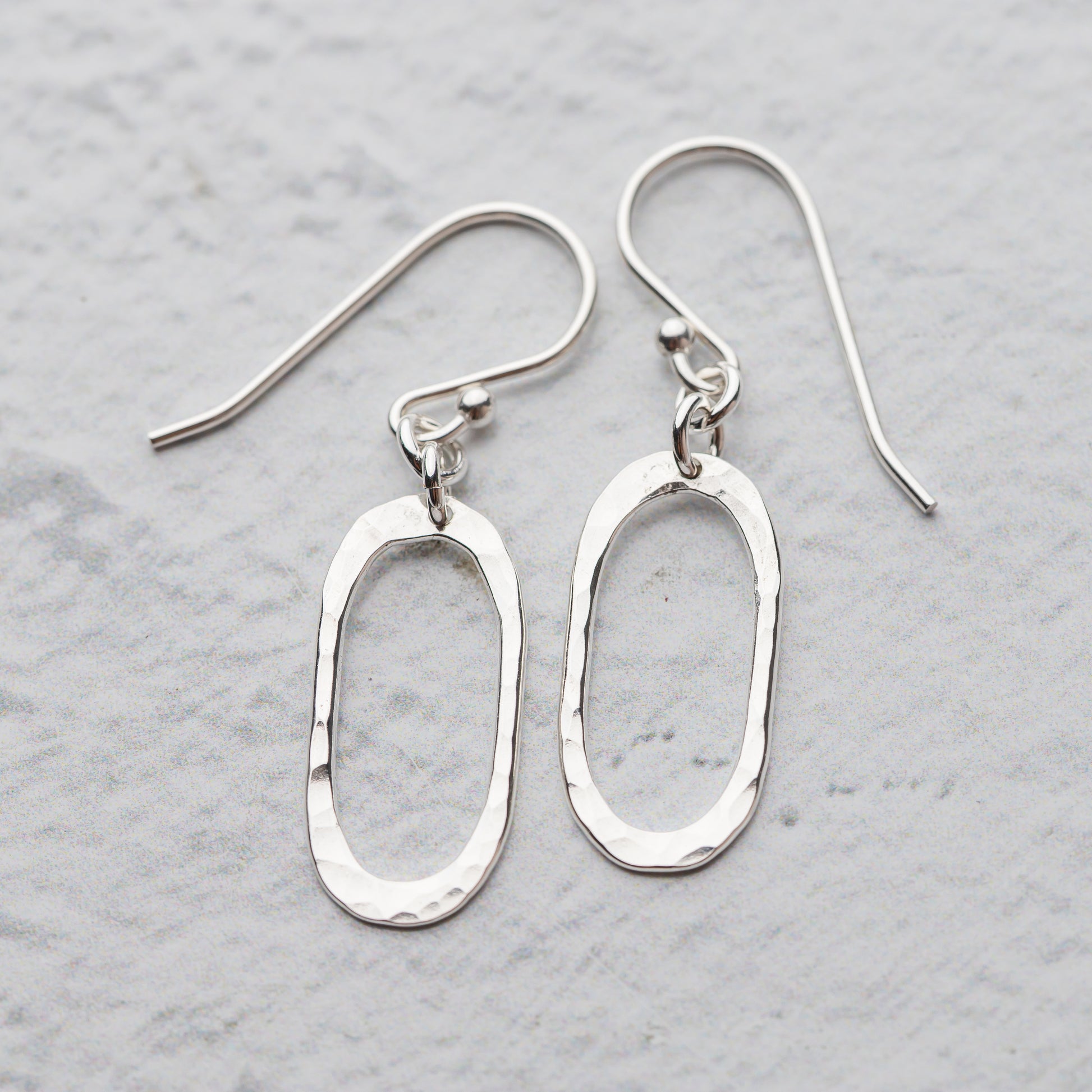 Nickel free sterling silver oval earrings for everyday wear