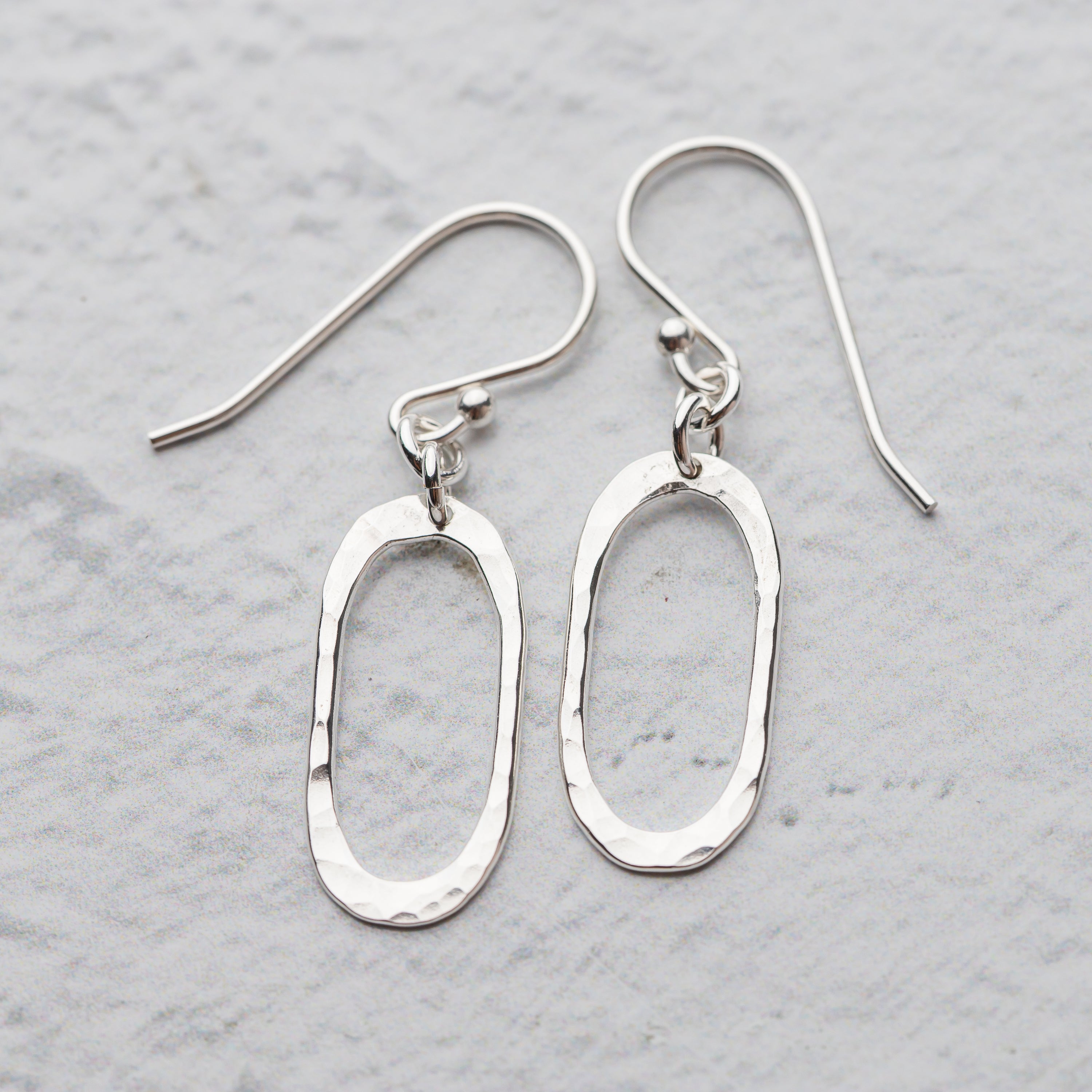 Nickel free sterling silver oval earrings for everyday wear