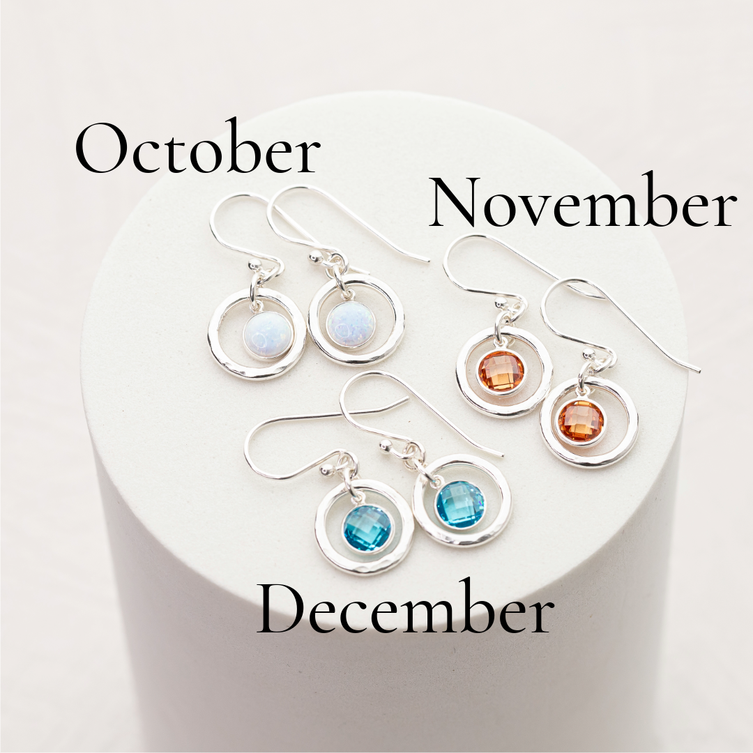 Custom Birthstone Earrings