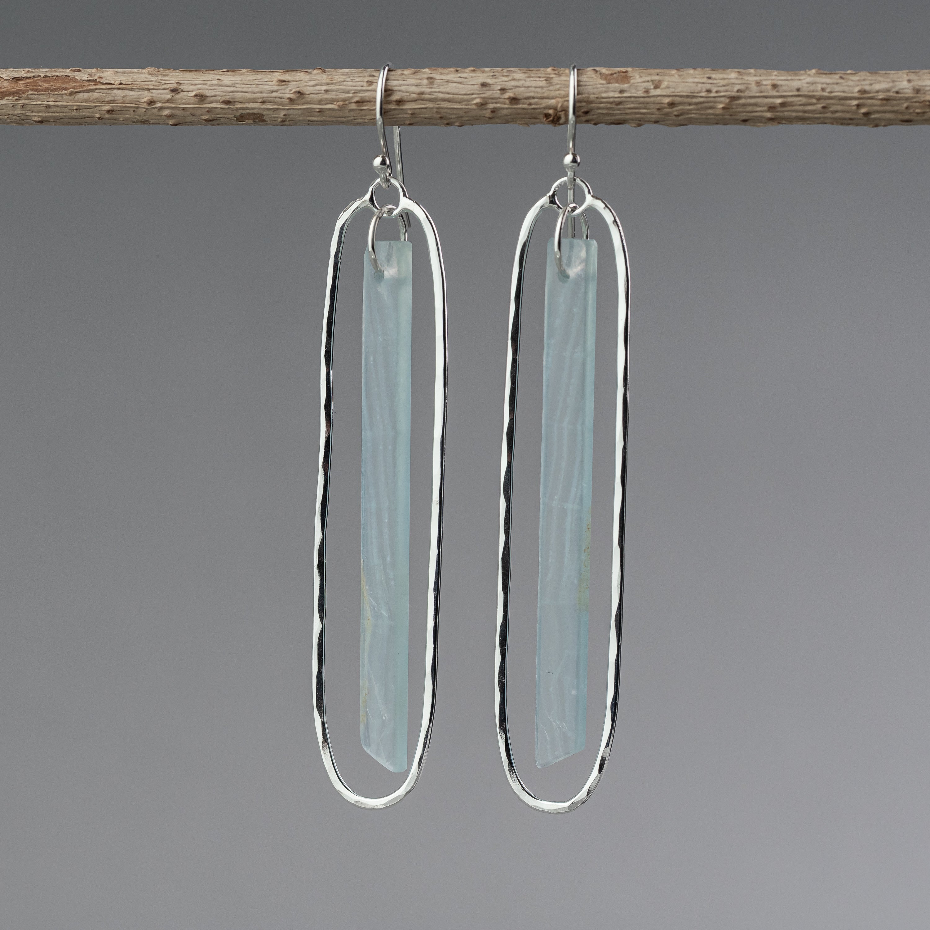 Blue Calcite Extra Long Dangles