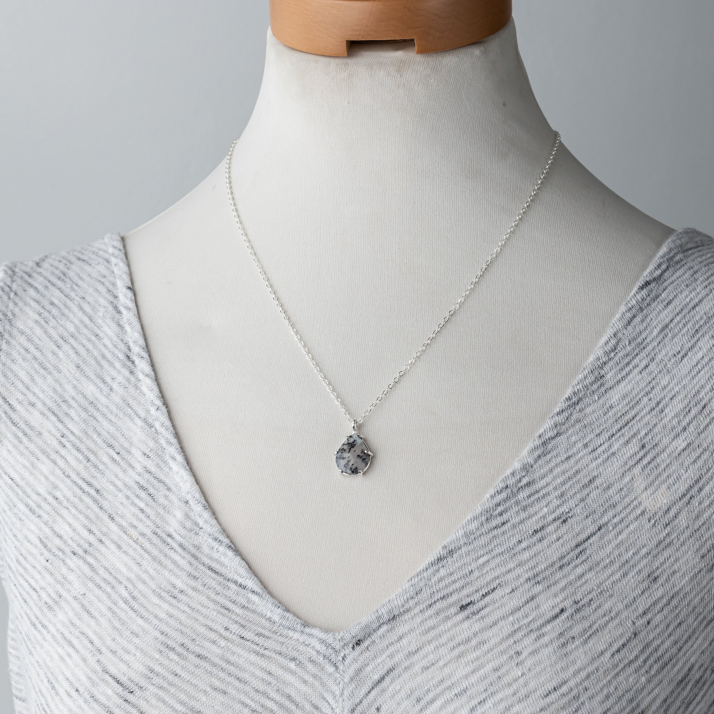 【Miansai】Delano Agate Necklace,Sterling Silver Mini Saints Agate Trilogy Necklace, Gold Vermeil | Men's