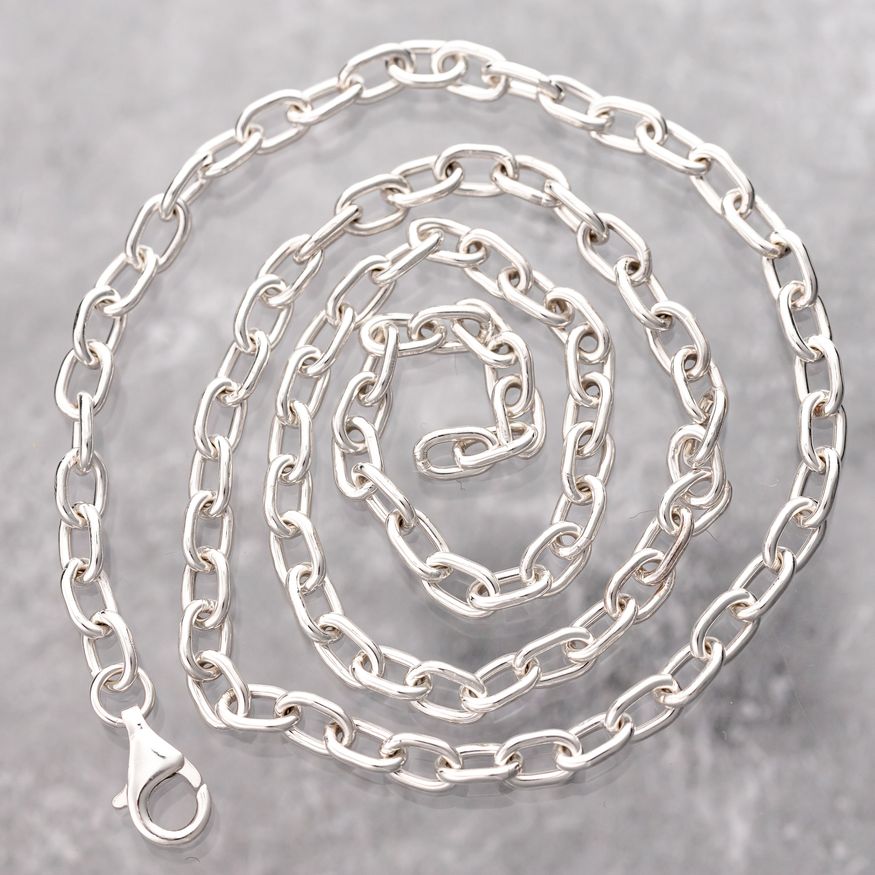 Handmade Silver Chain, Artisan Silver jewelry, Unisex Chain, Argentium Silver  Chain