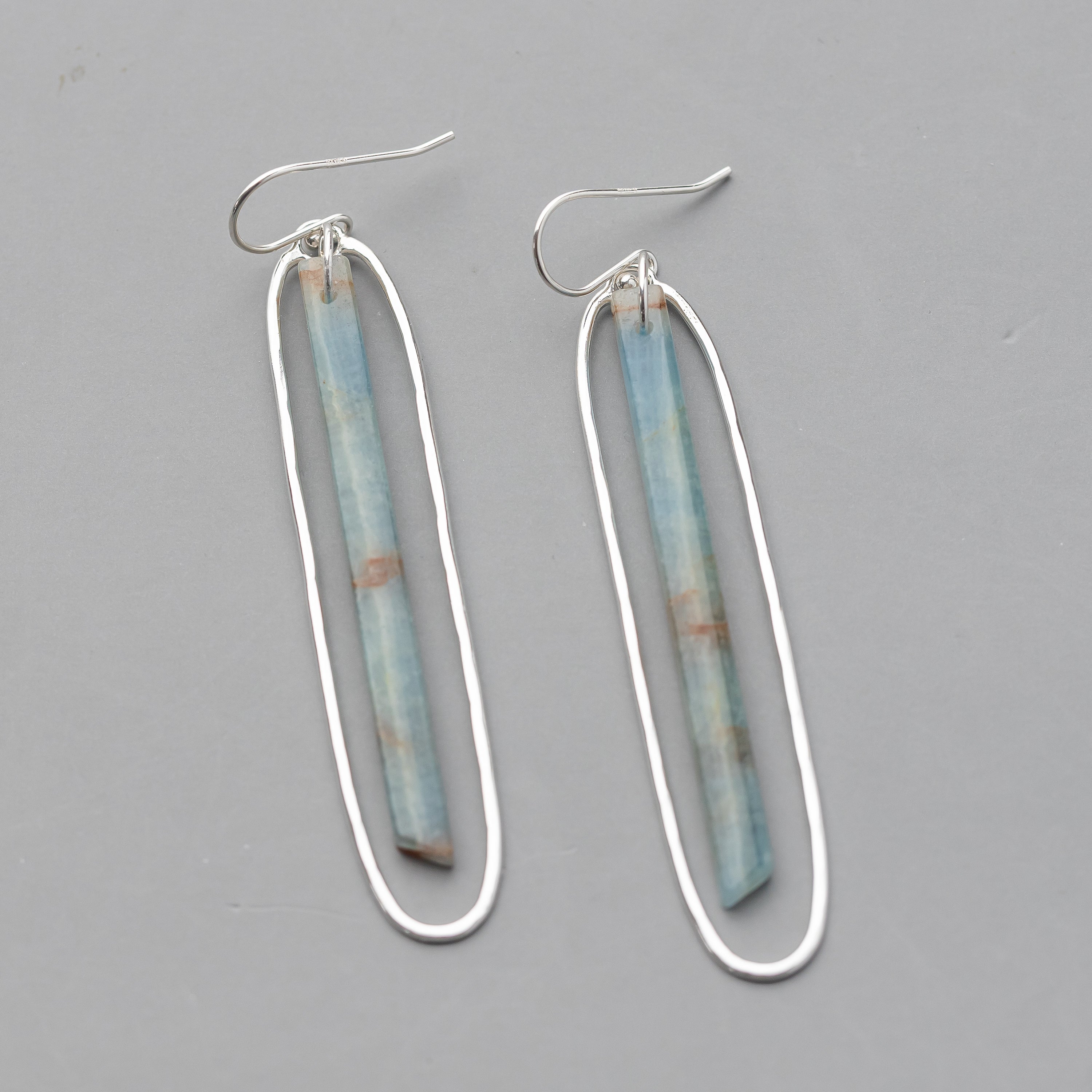 Blue Calcite Extra Long Dangles