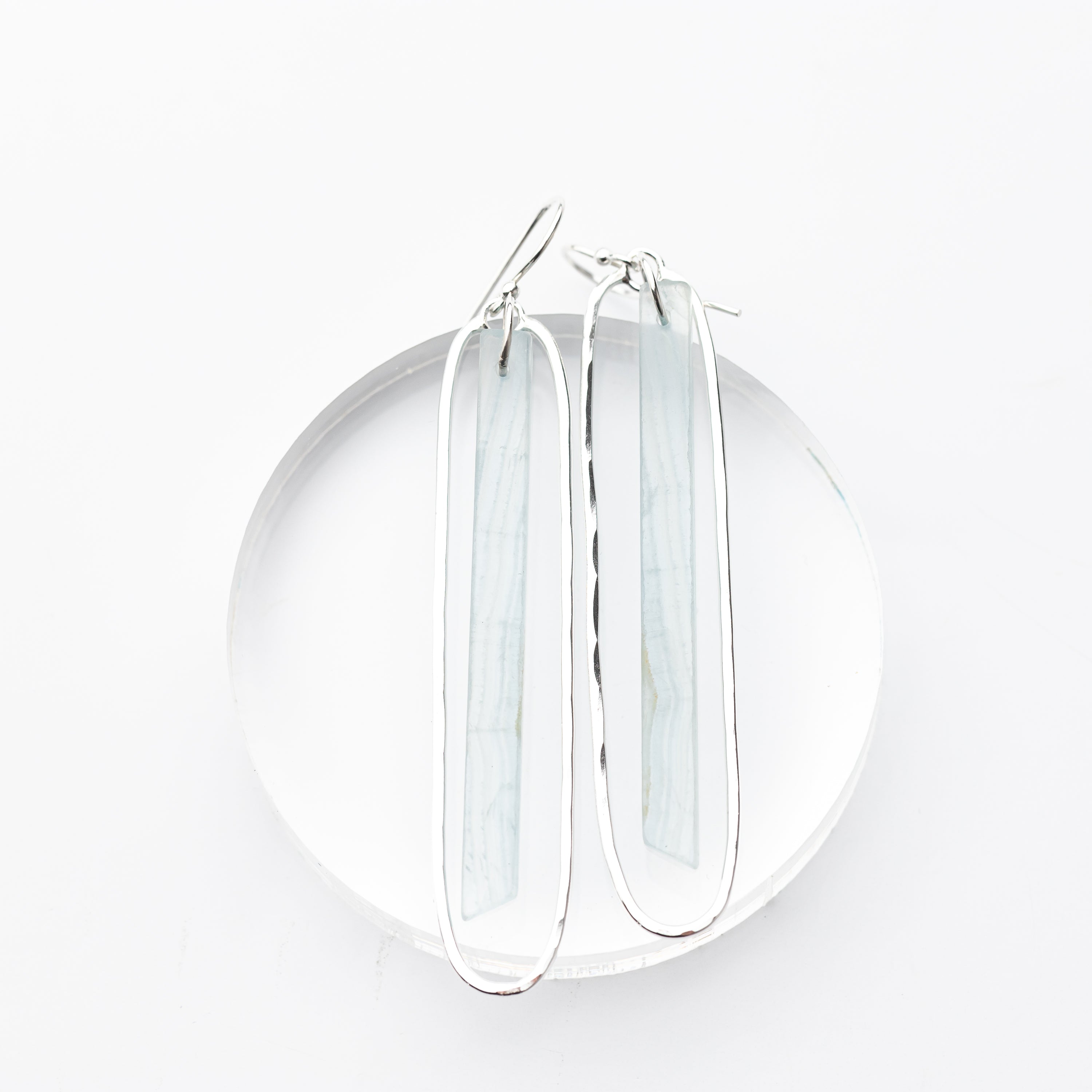 Blue Calcite Extra Long Dangles