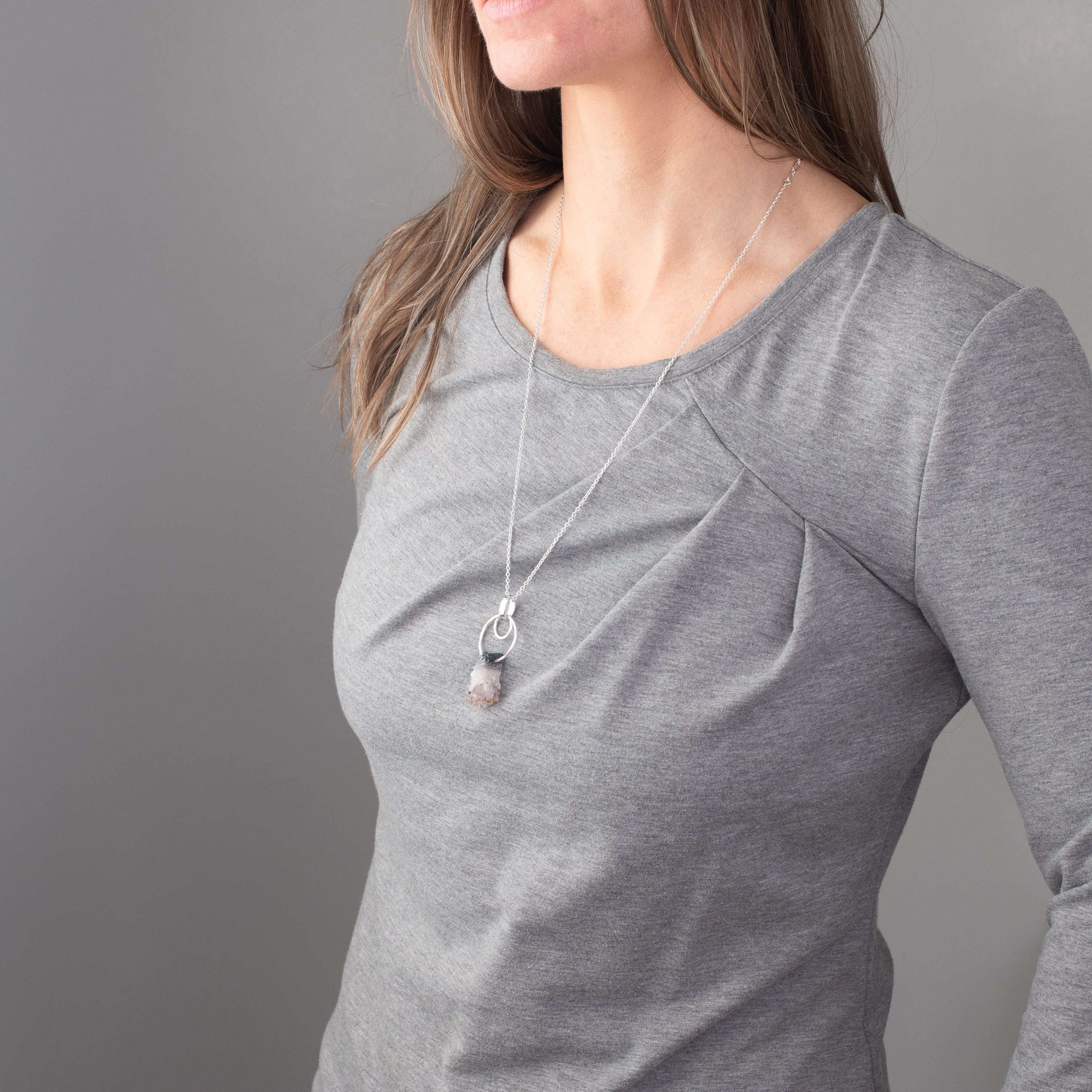 Raw Amethyst Stalactite Necklace