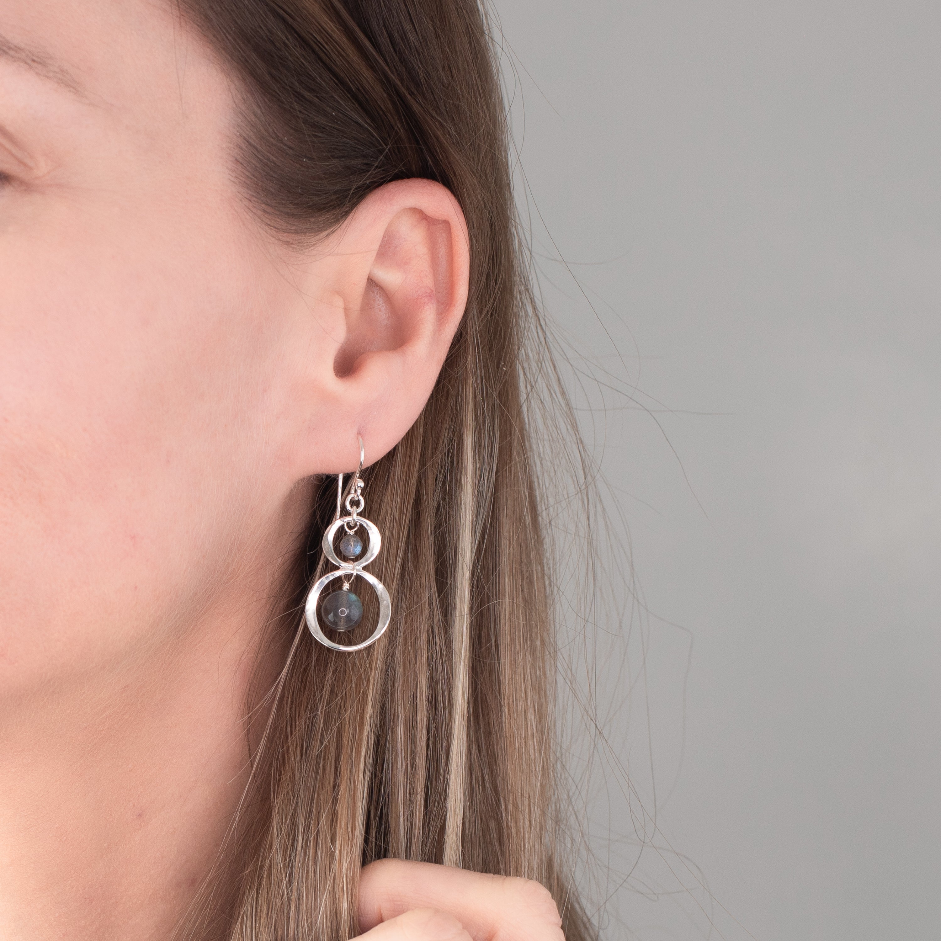 Labradorite Double Drop Earrings