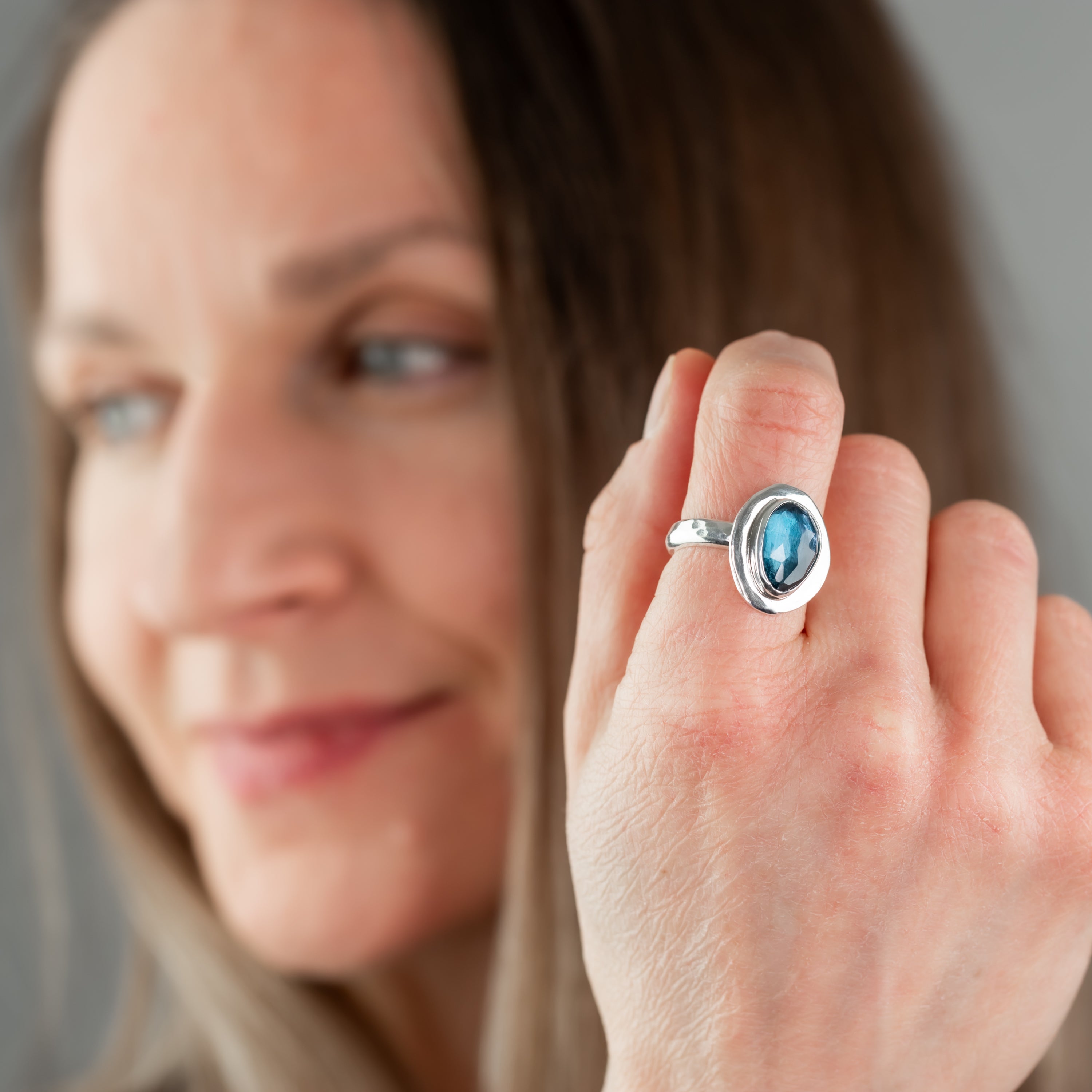 Blue Topaz Ring - Size 9