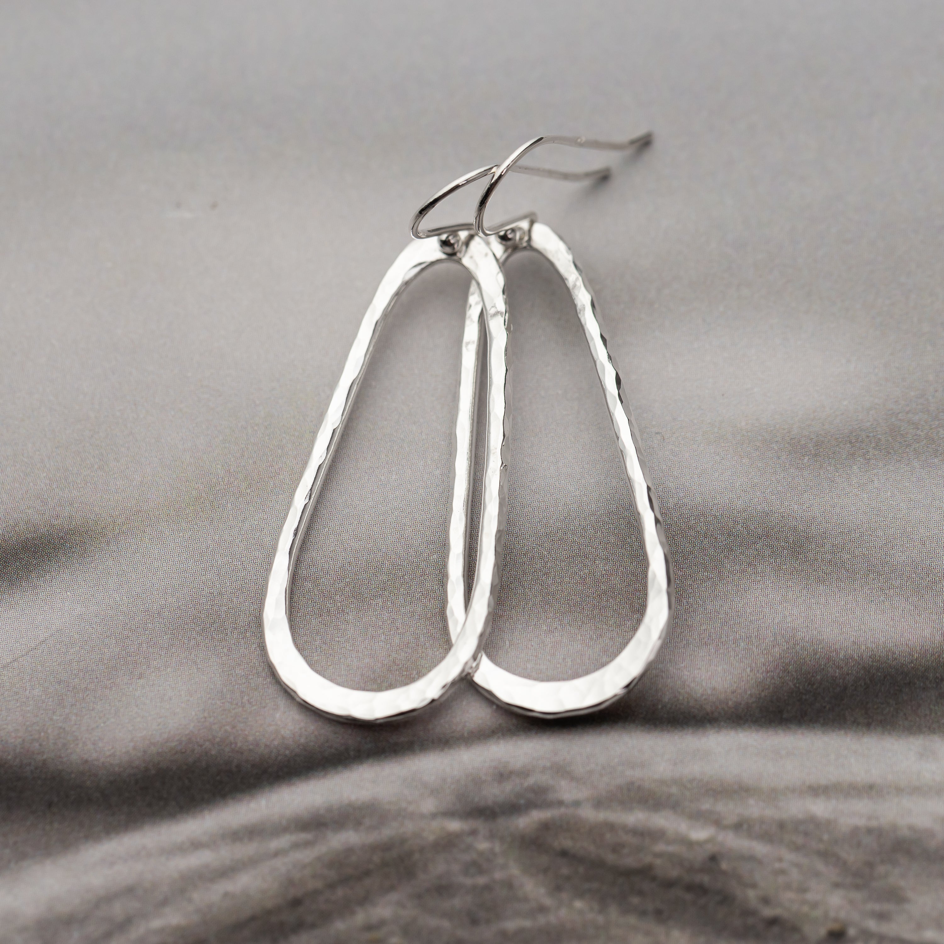 Hammered Teardrop Earrings