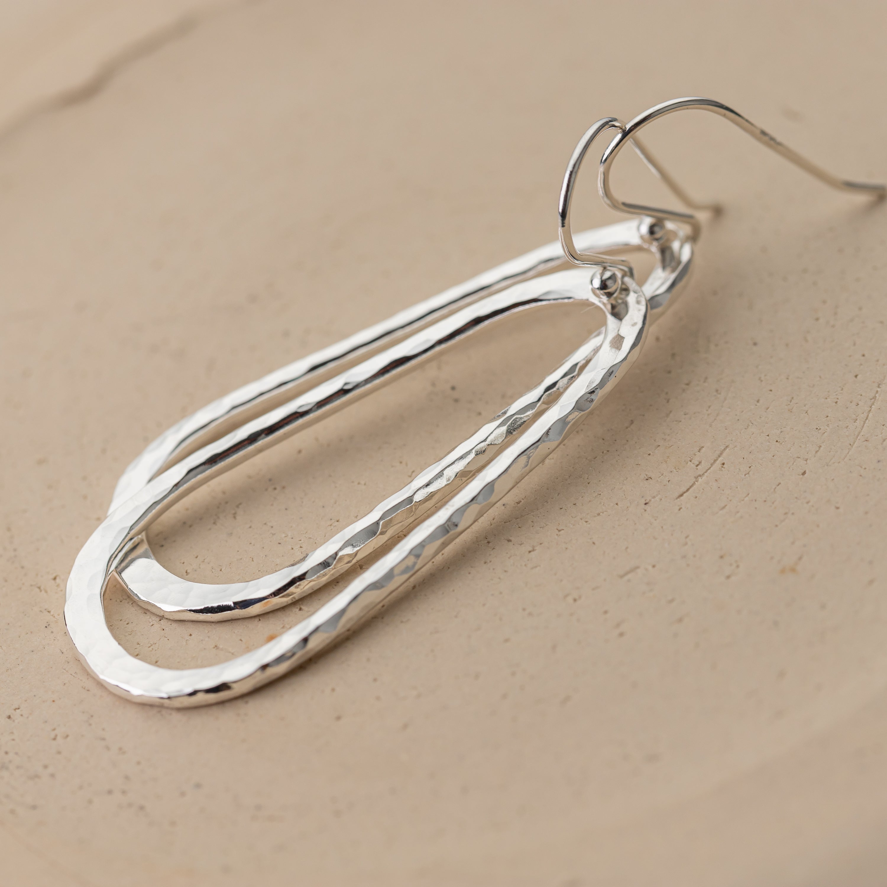 Hammered Teardrop Earrings